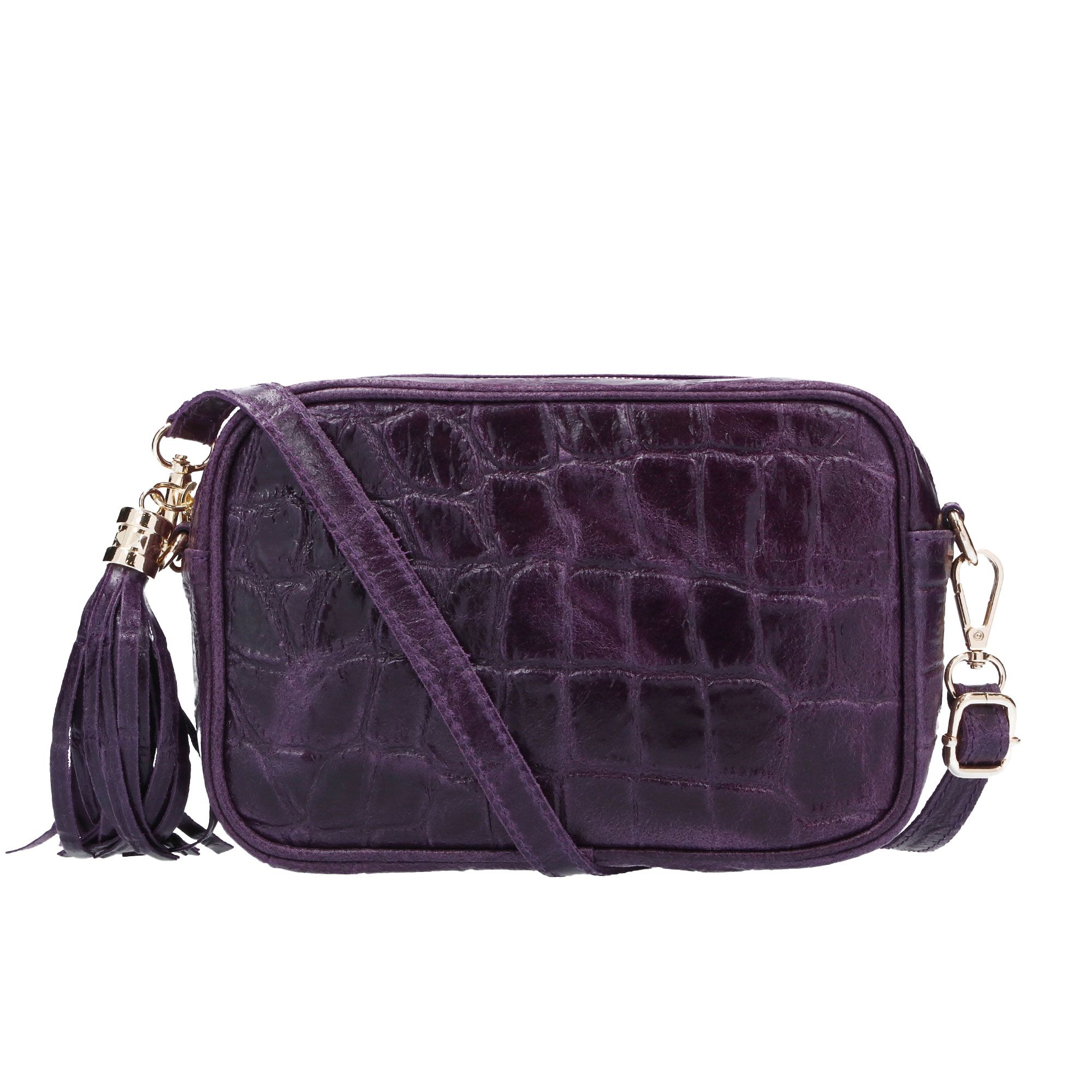 Image of Le Corone Bags Borsa a mattoncino Brick Bag in pelle stampa cocco061