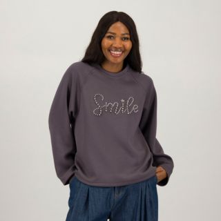 Enjoy
Felpa girocollo
con scritta in strass