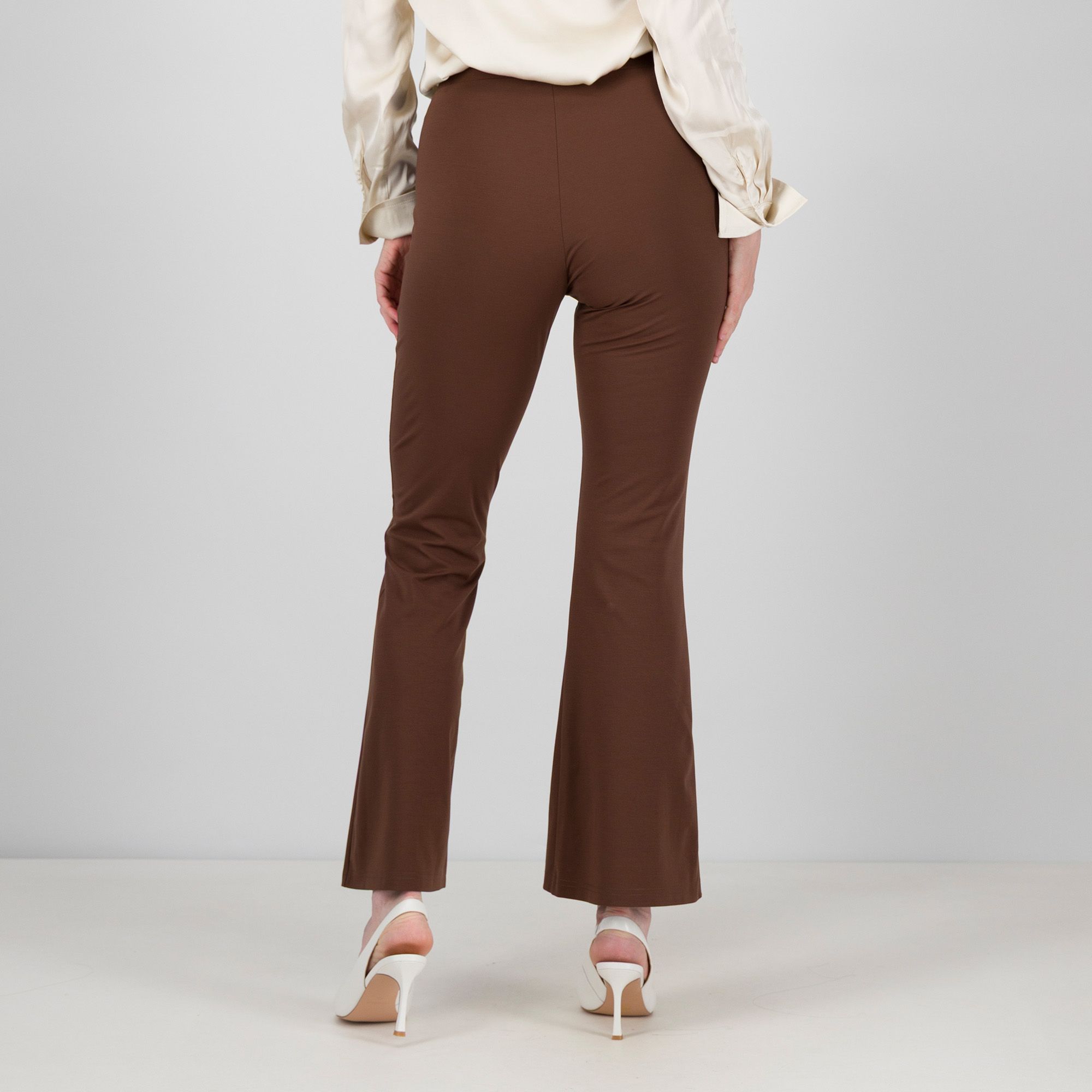 Officina della Moda Pantaloni in punto Milano con nervatura e elastico