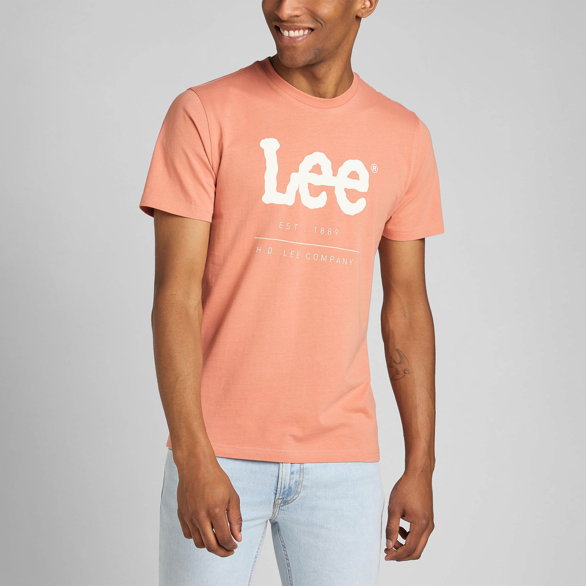 Image of LEE Logo t-shirt in 100% cotone Stampa logo frontale061