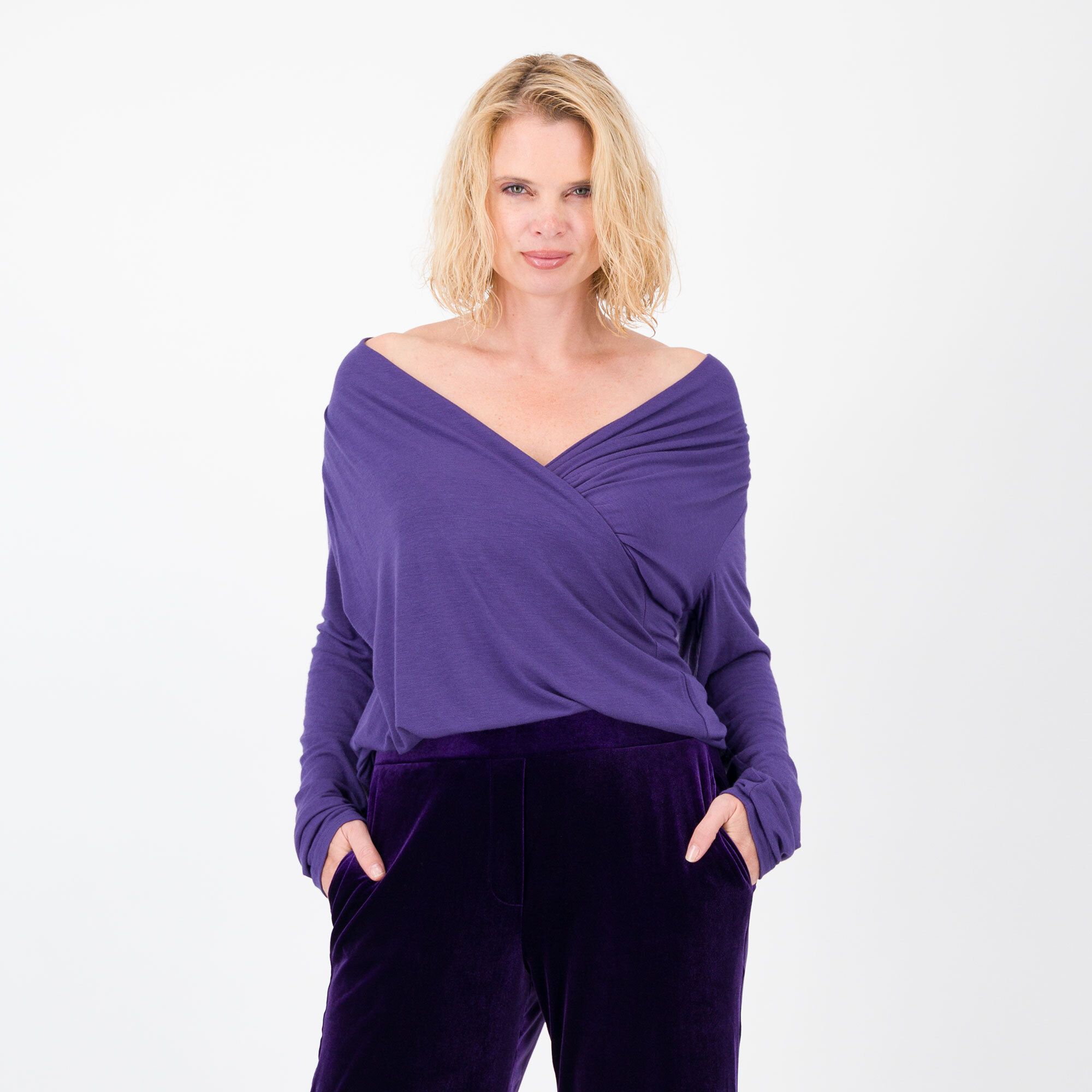 QVC Caterina Lancini Maglia con scollo incrociato