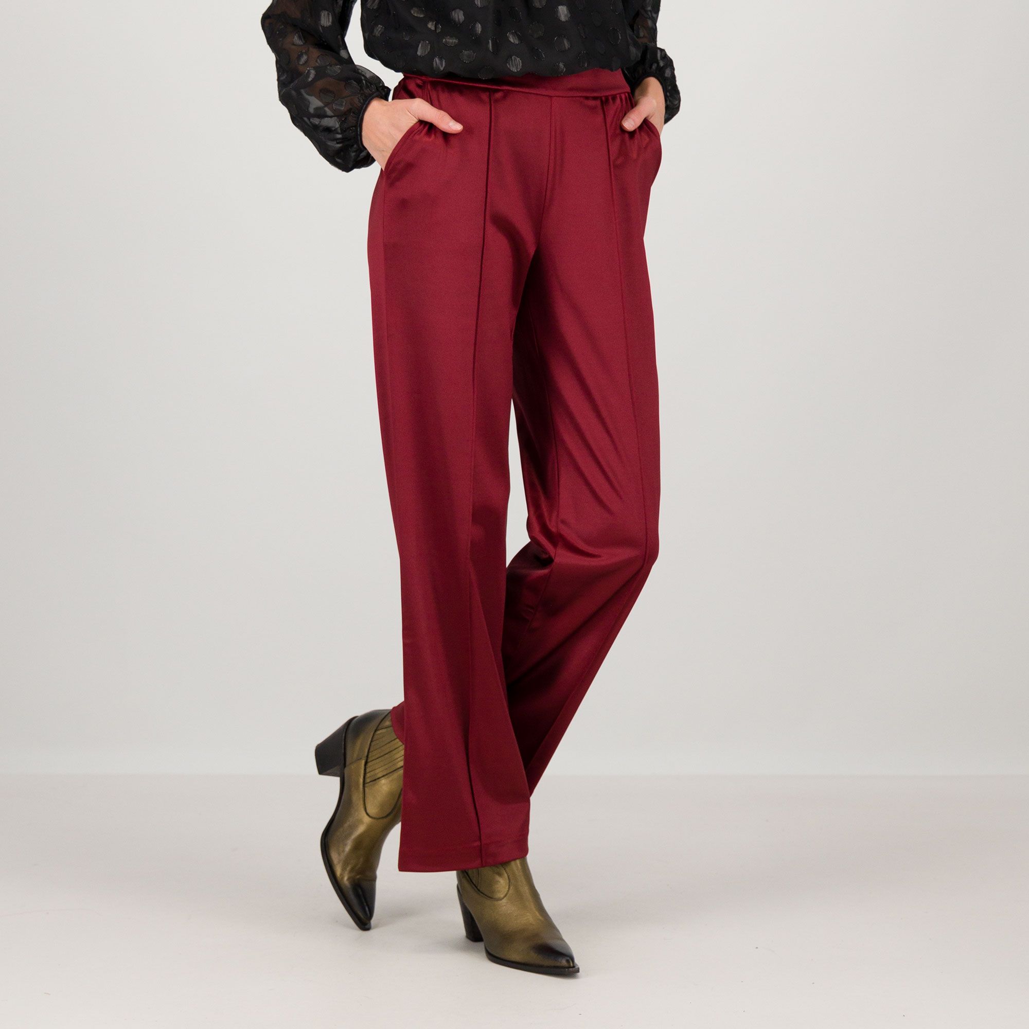 Image of Isaac Mizrahi Live! Pantaloni in maglia effetto satin061