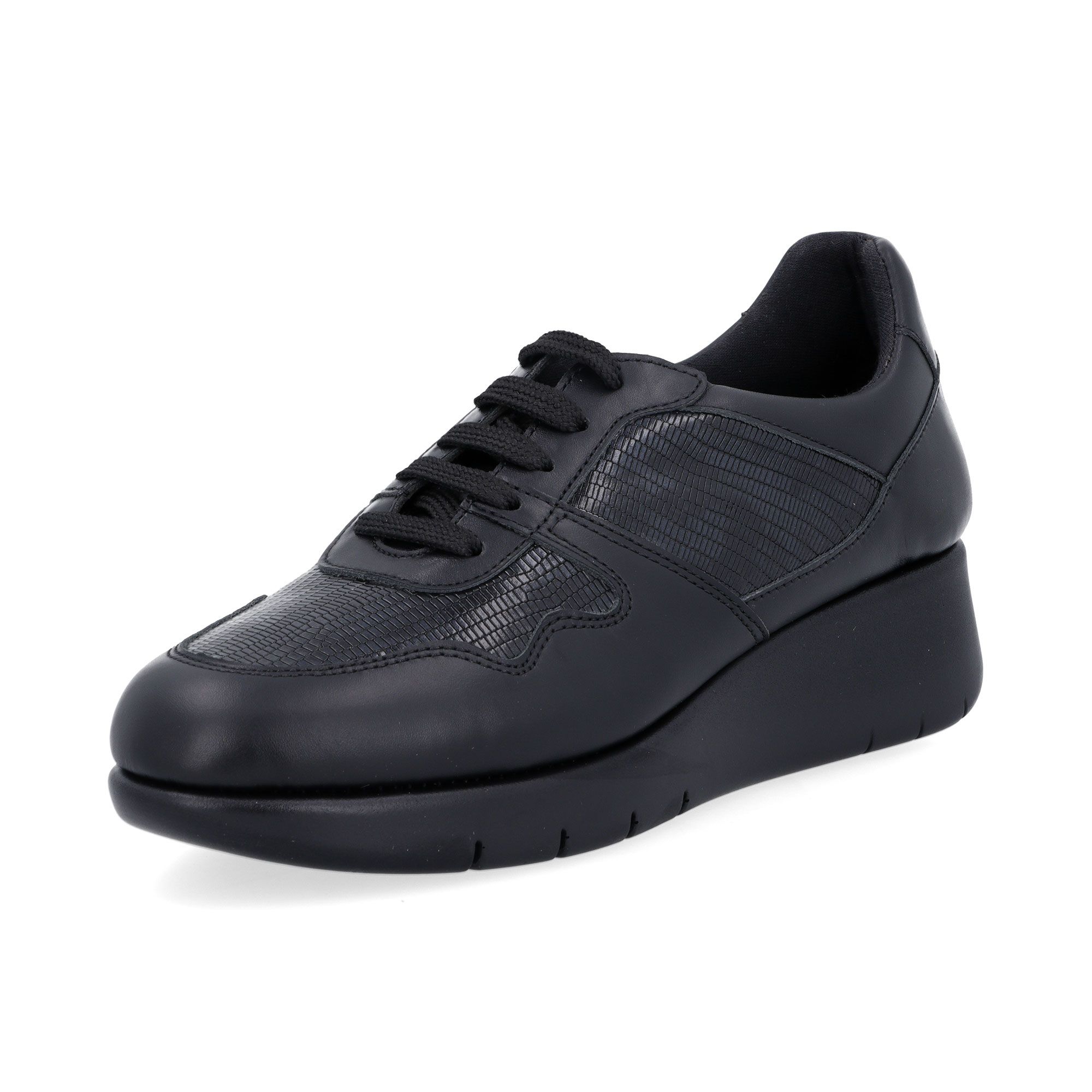 Image of Sabatini Sneaker in pelle con lavorazione a sacchetto suola 4cm061