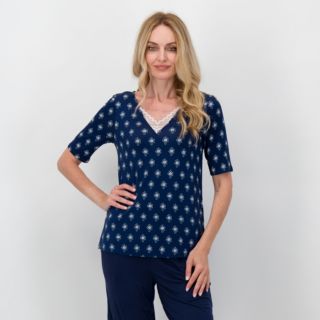 Cuddle Duds
Maglia in pizzo
con scollo a V