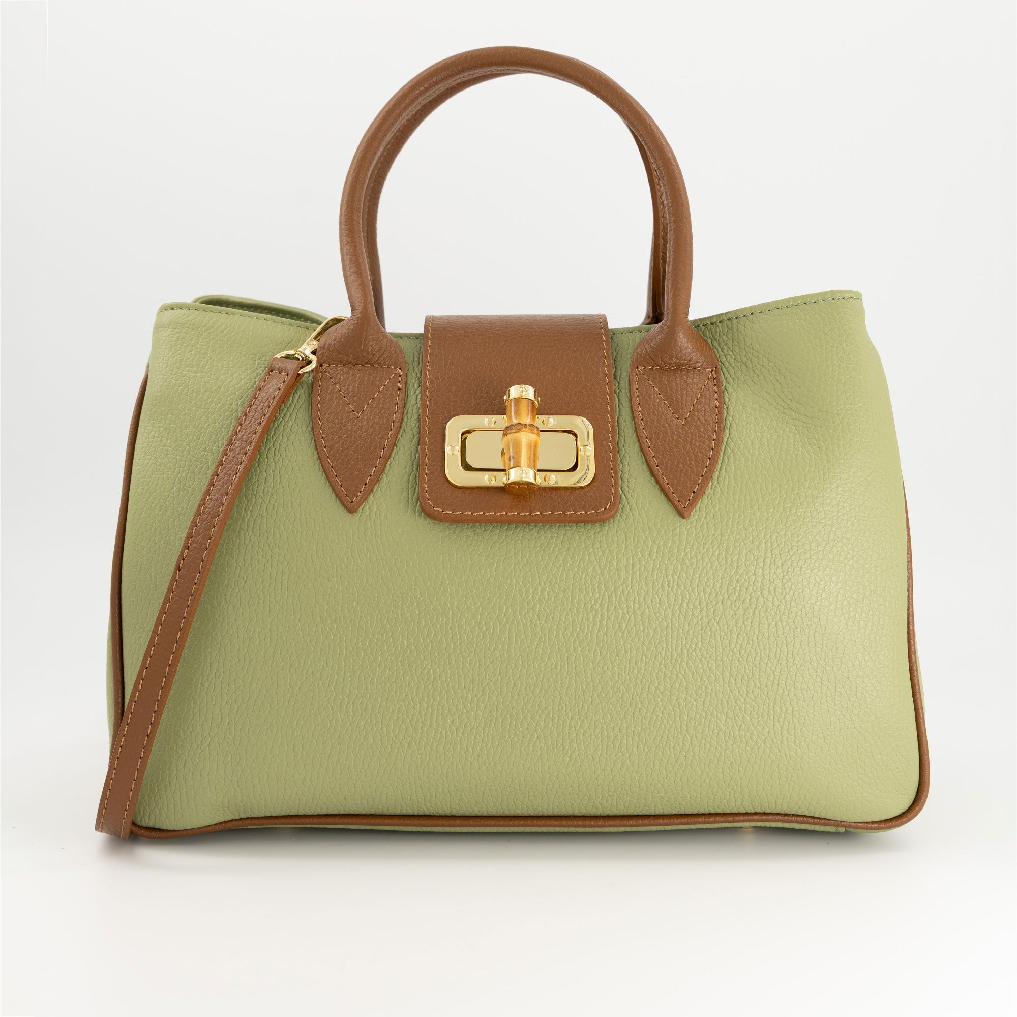Le Corone Bags Borsa a mano a bauletto in pelle con due manici superiori