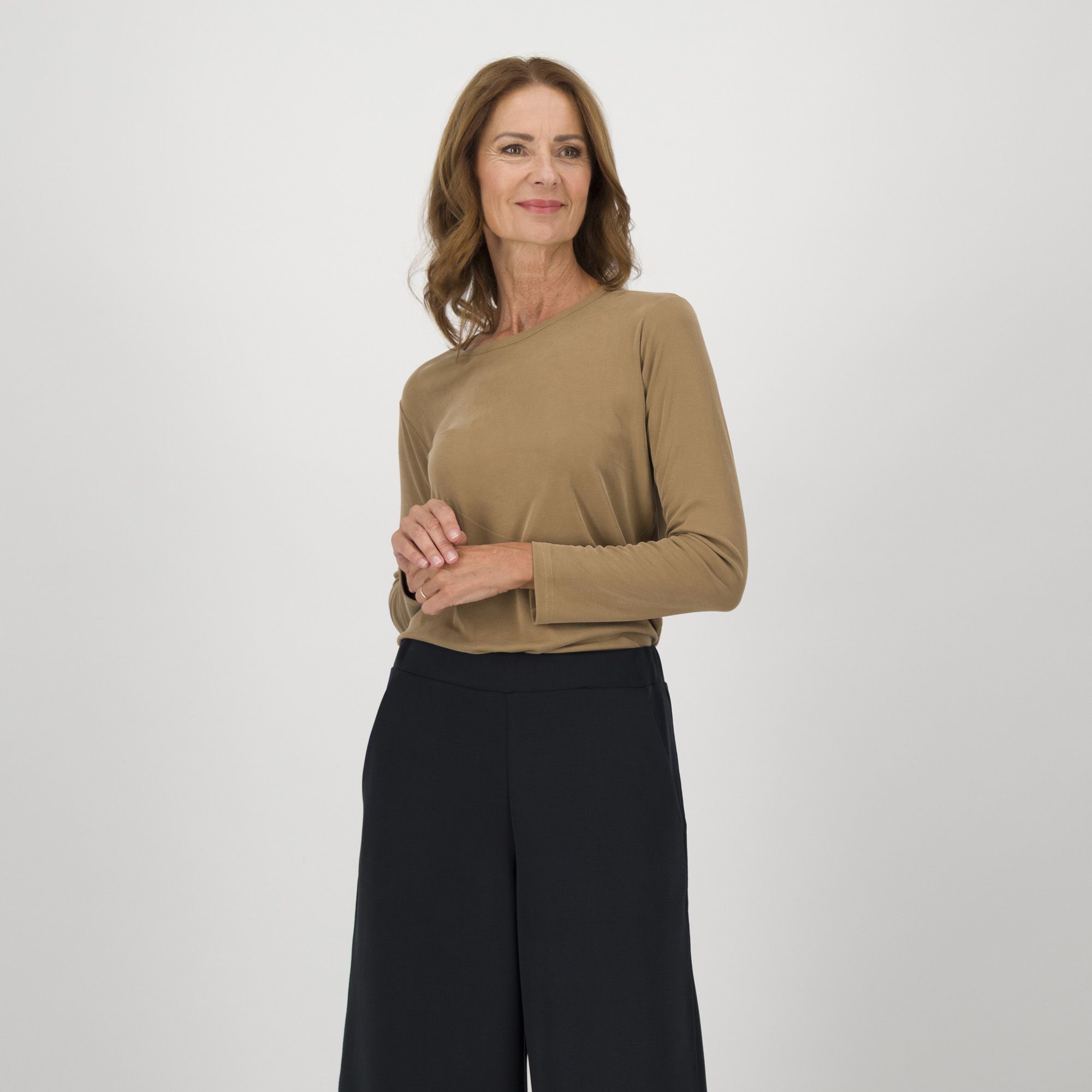 Bianca Della Torre T-shirt a costine a maniche lunghe