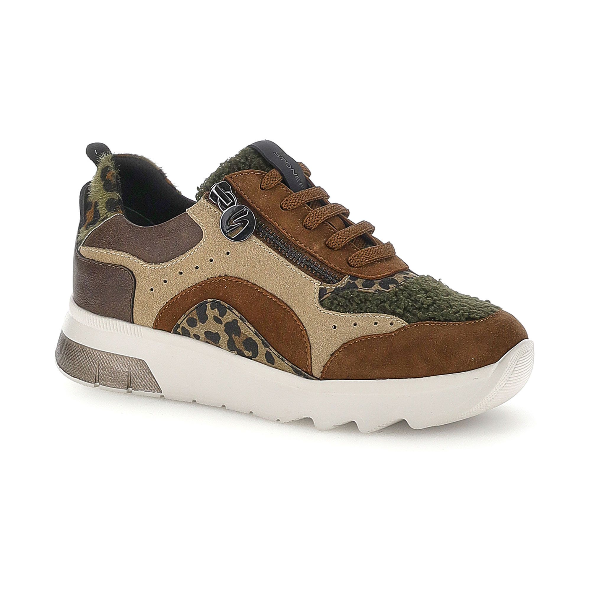 Stonefly
Sneaker con zip
dettagli animalier