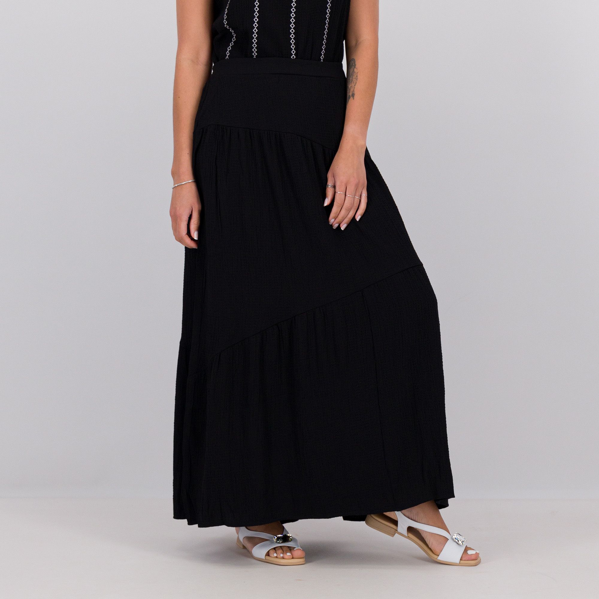 Image of Nina Leonard Maxi gonna a balze con elastico061