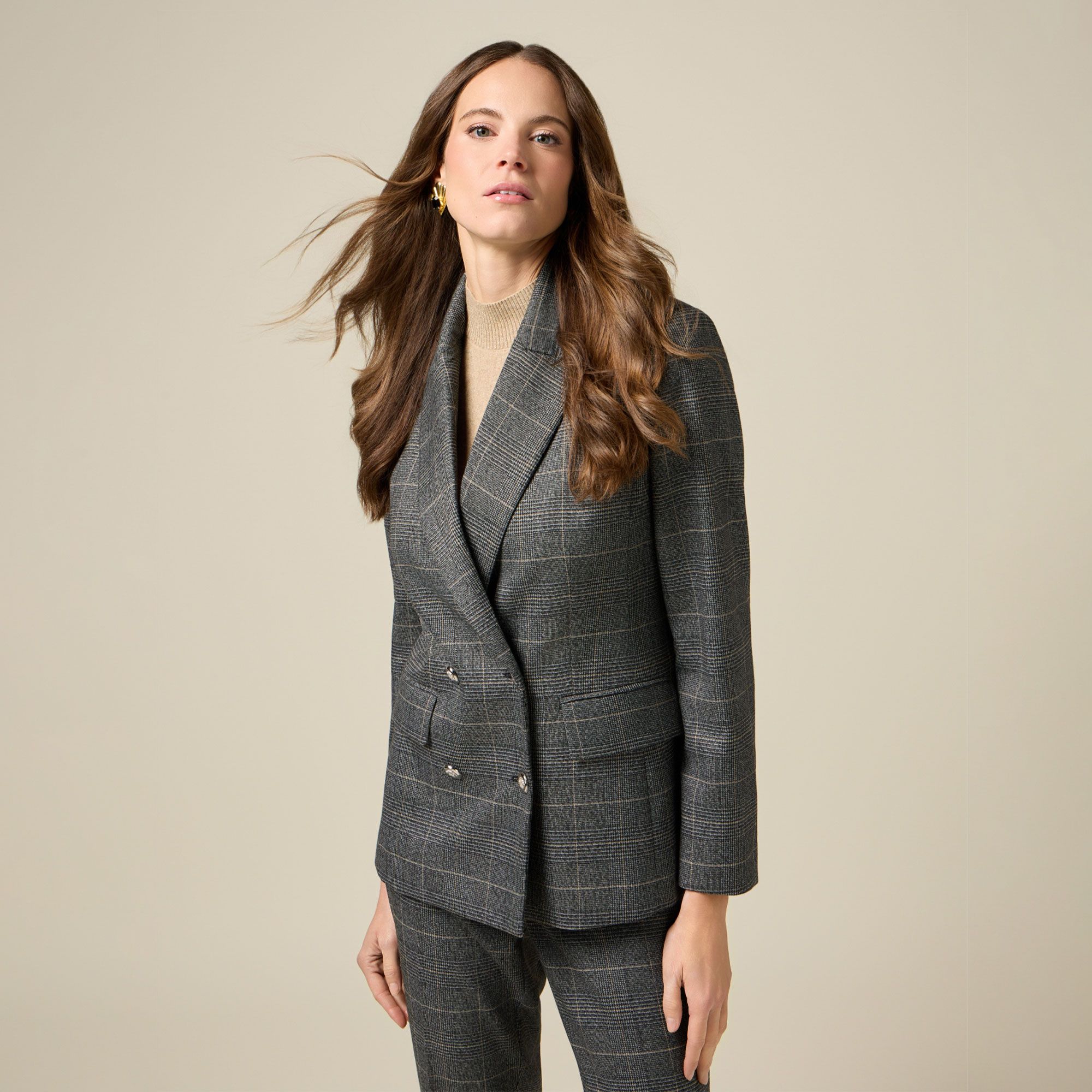 Oltre
Blazer doppiopetto
in tessuto principe
di Galles