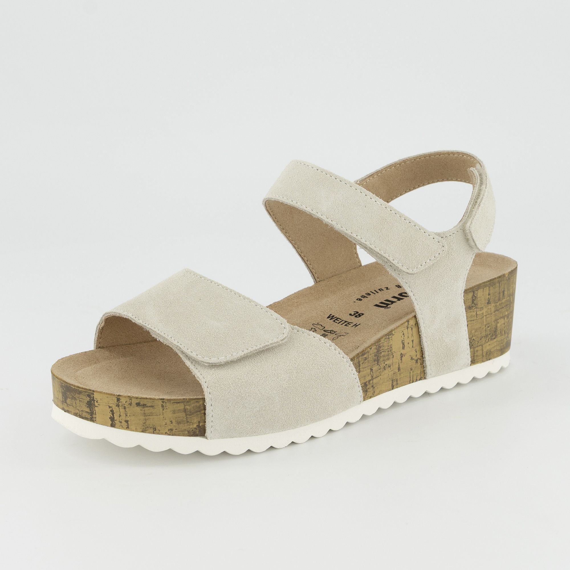 Vitaform
Sandali in pelle
scamosciata con
suola 4 cm
