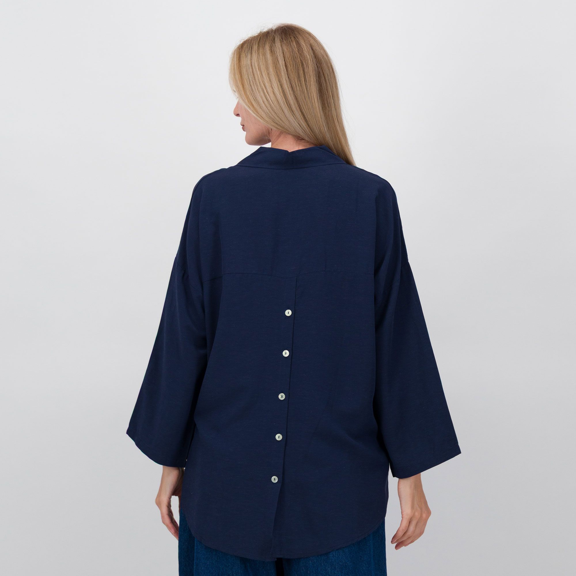 Lucrezia Sciortino Camicia in viscosa e lino a maniche lunghe