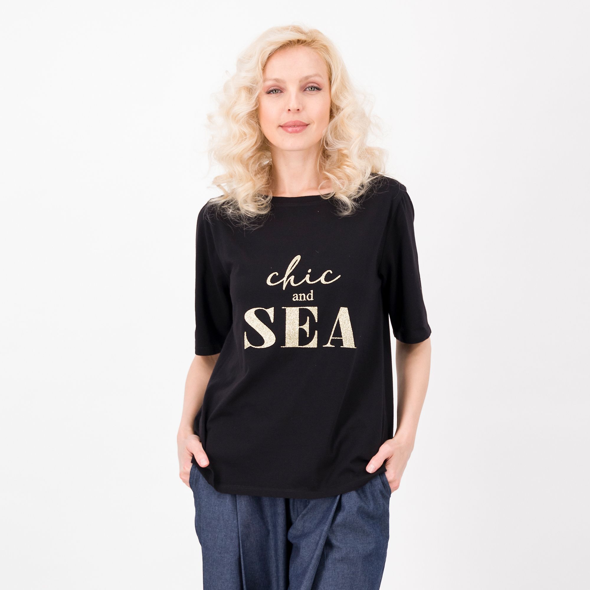 Image of DEMETRA CLOSETVenezia Venezia T-shirt in cotone con stampa061