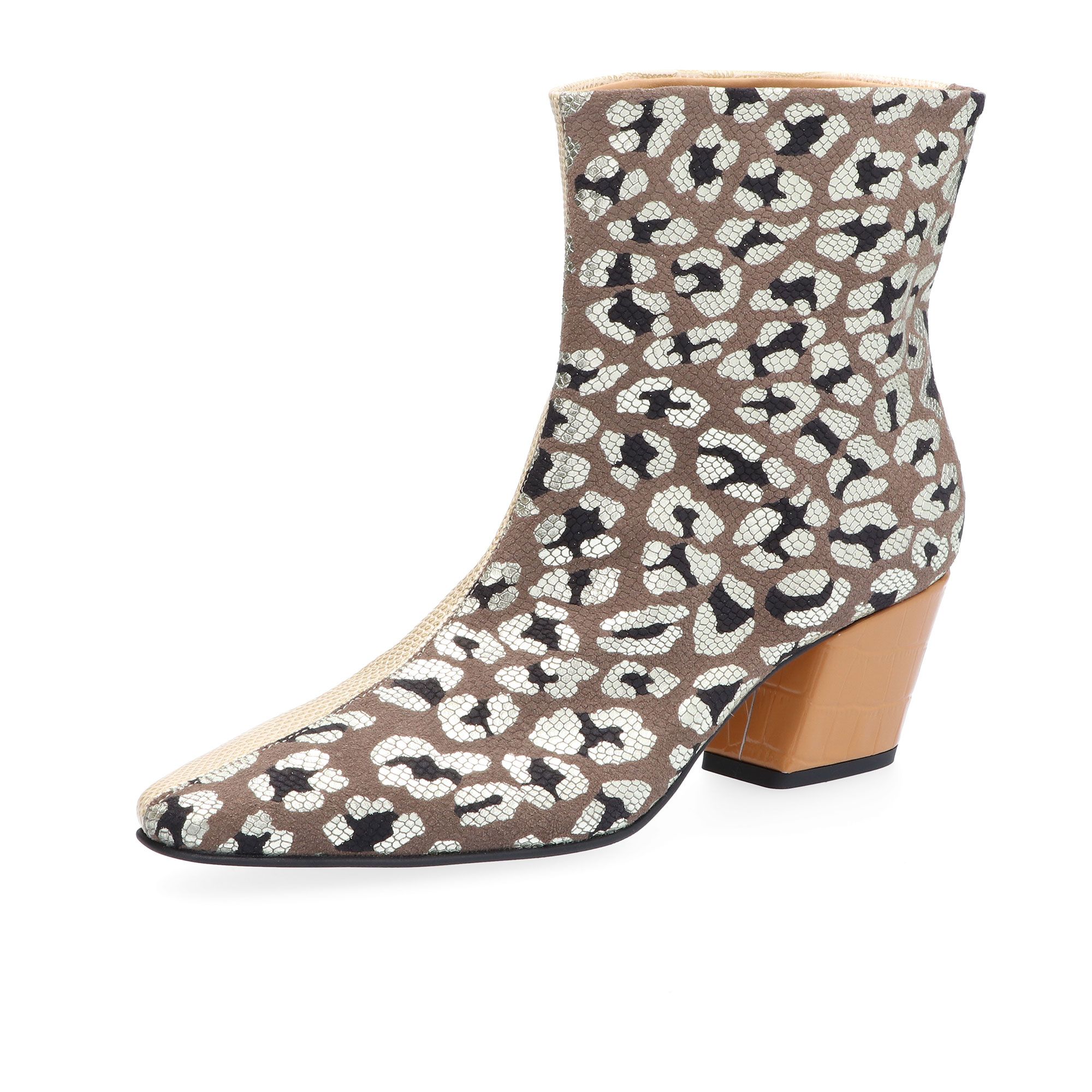 Ebarrito
Stivaletti texani
in pelle patchwork
con tacco 6cm