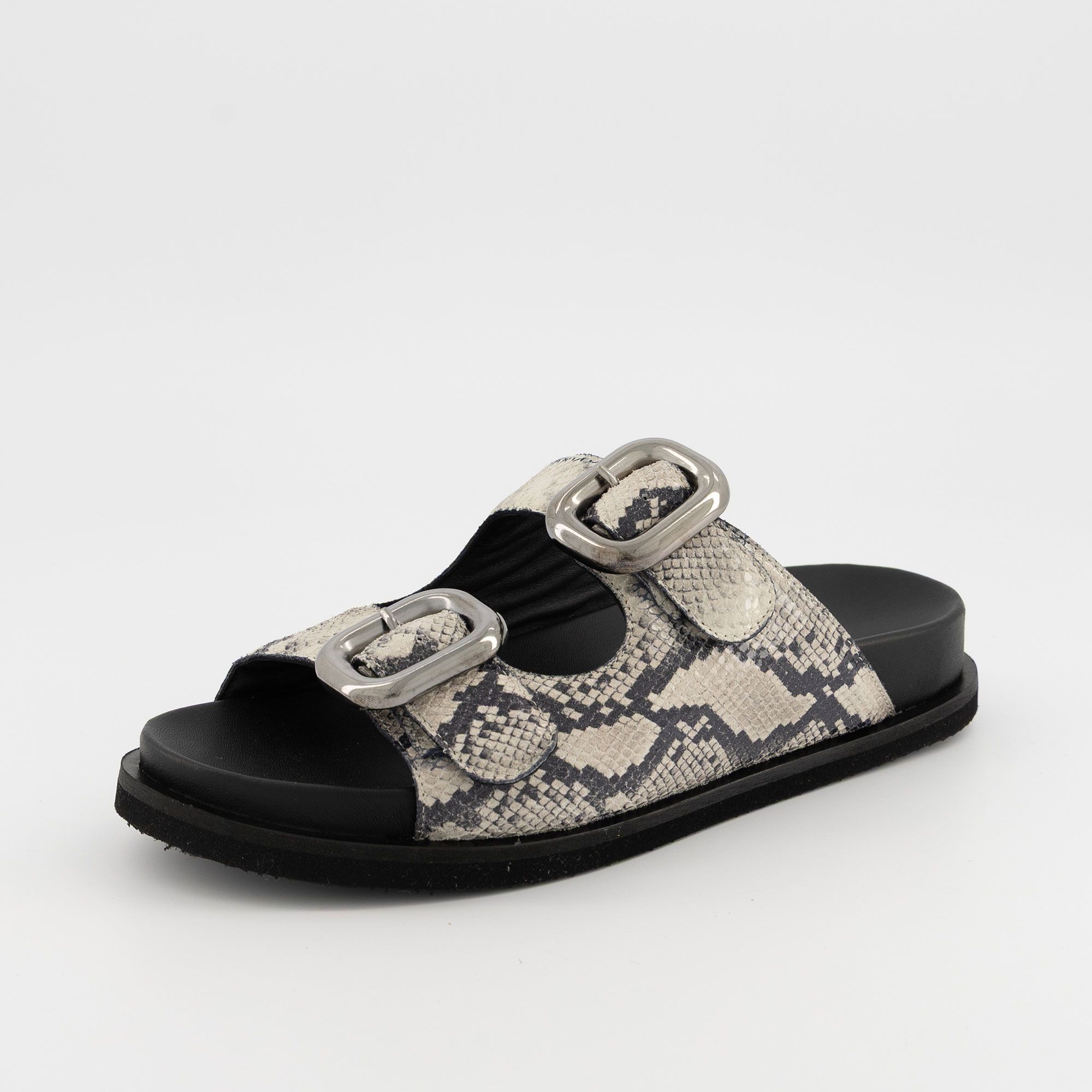 Galieti
Sandali fusbet in
pelle con due fasce
e suola 3,5 cm