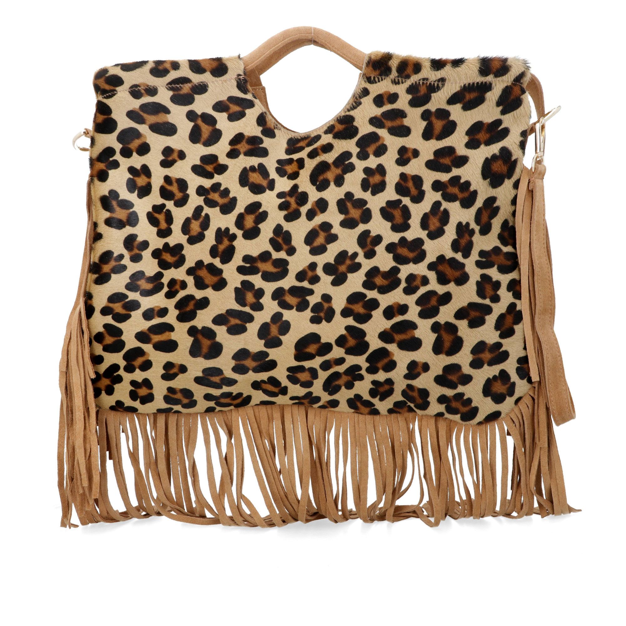 Le Corone Bags
Borsa con frange,
fronte cavallino
retro scamosciato