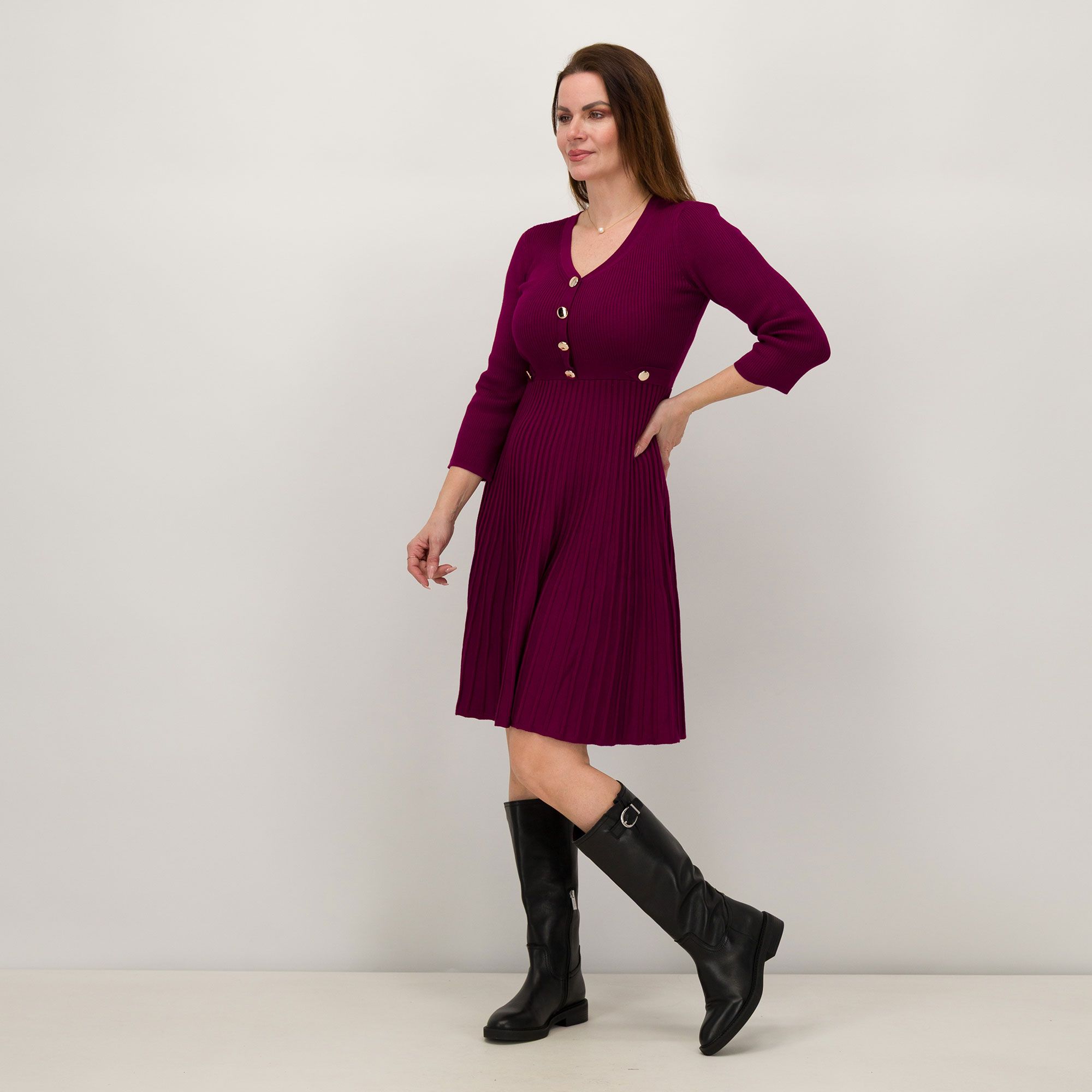 Nina Leonard
Abito midi in
maglia misto 
viscosa