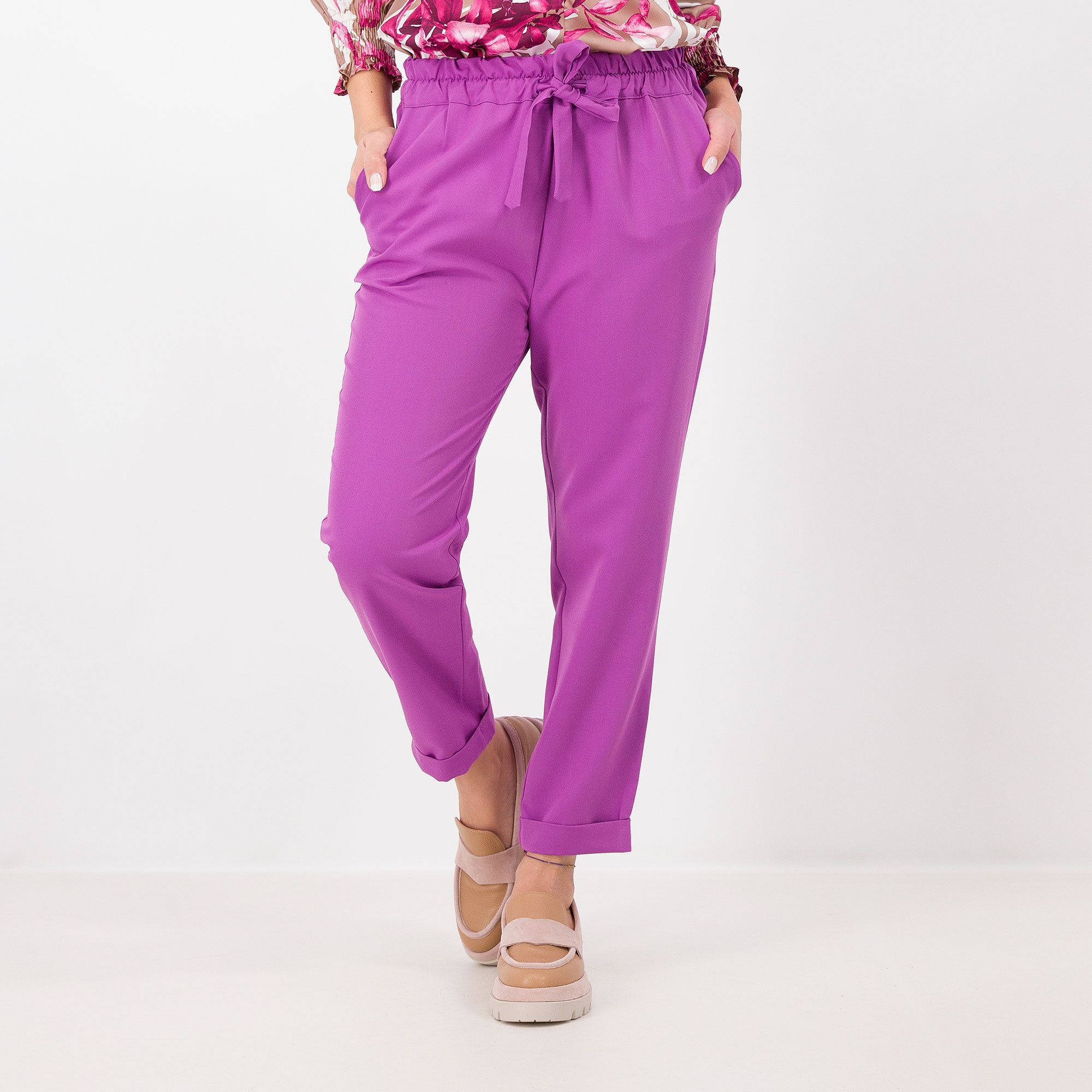 QVC Mood Atelier Pantaloni jogger con risvolto