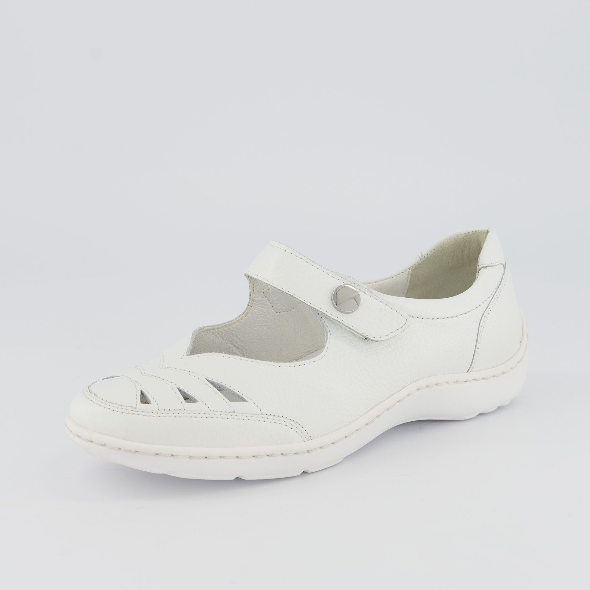 Vitaform Ballerine in pelle con cinturino e suola 1,5 cm