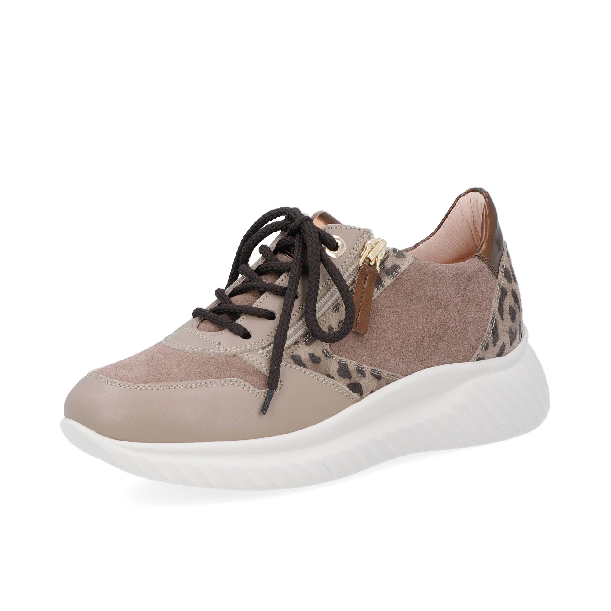 Soffice Sogno
Sneaker in pelle
con inserti animalier
suola 5 cm