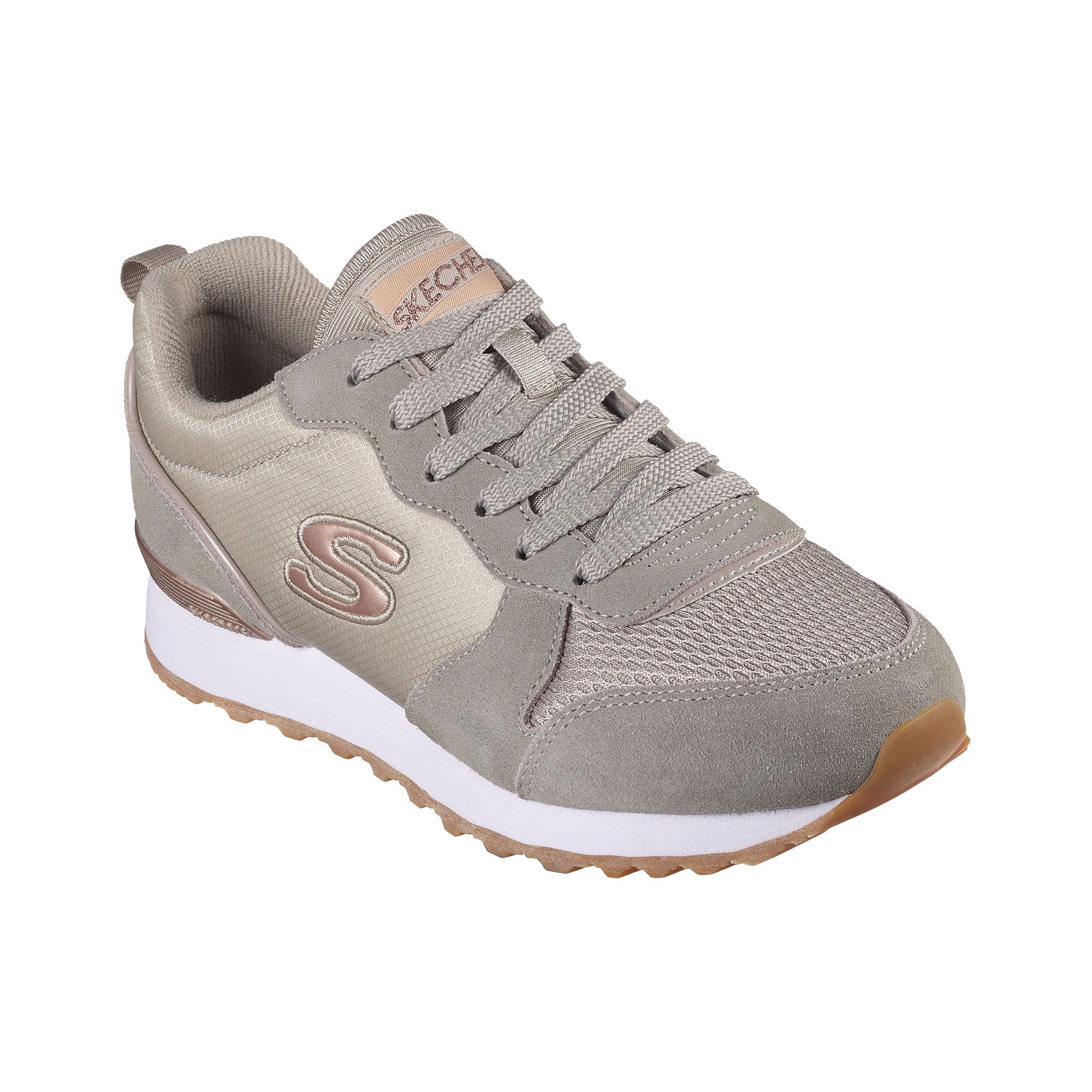 SKECHERS
Sneaker con inserti
in pelle scamosciata
e soletta Memory Foam