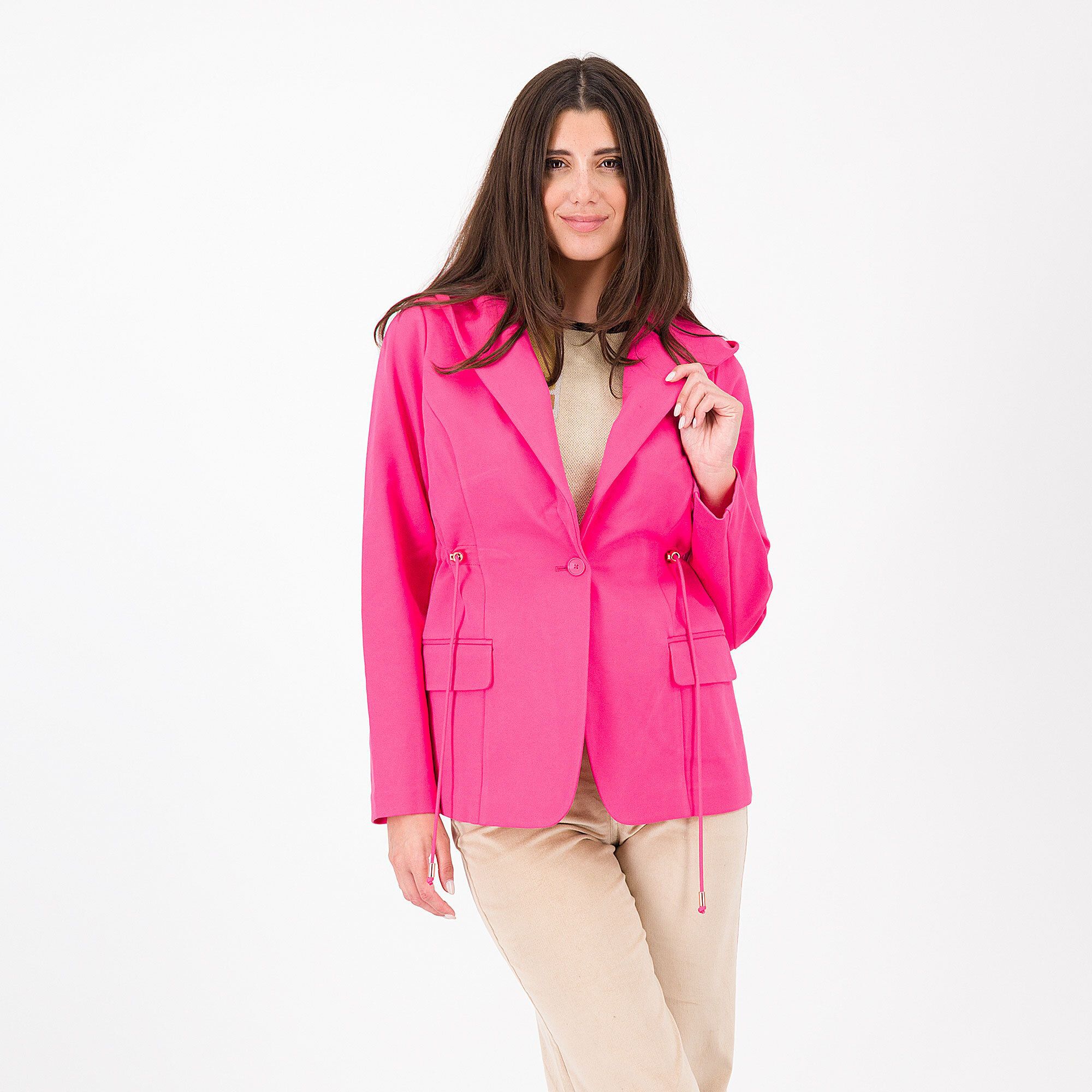 QVC Isaac Mizrahi Live Giacca in maglia stretch con cappuccio