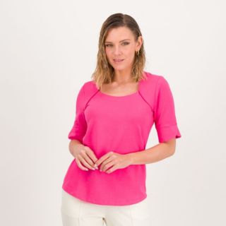 Isaac Mizrahi Live!
Maglia in jersey
stretch con scollo
a tulipano
