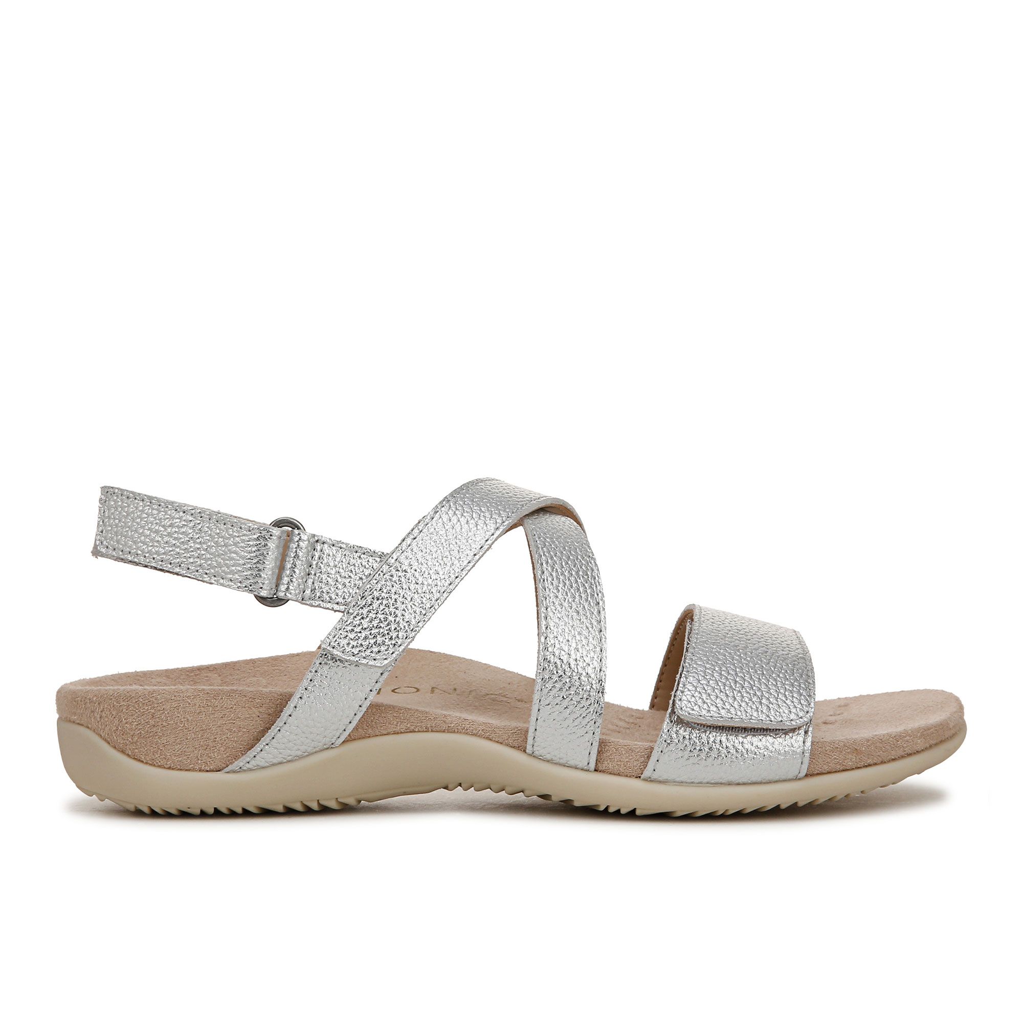 Sandali Donna Vionic Julep Vio-Motion Citrine - Pelle Camoscio Con Supporto Dell'Arco E Suola Imbottita
