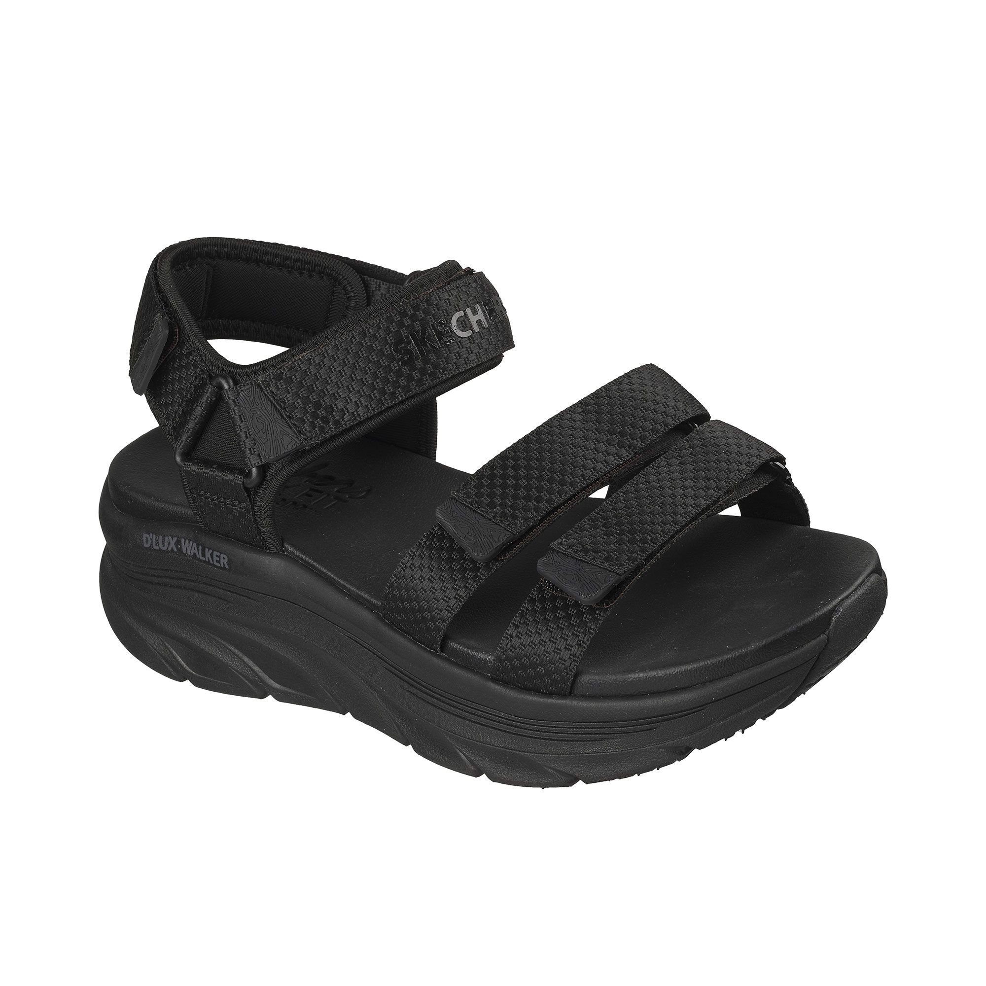 Skechers Sandali D'Lux Walker fasce con velcro e soletta ammortizzata