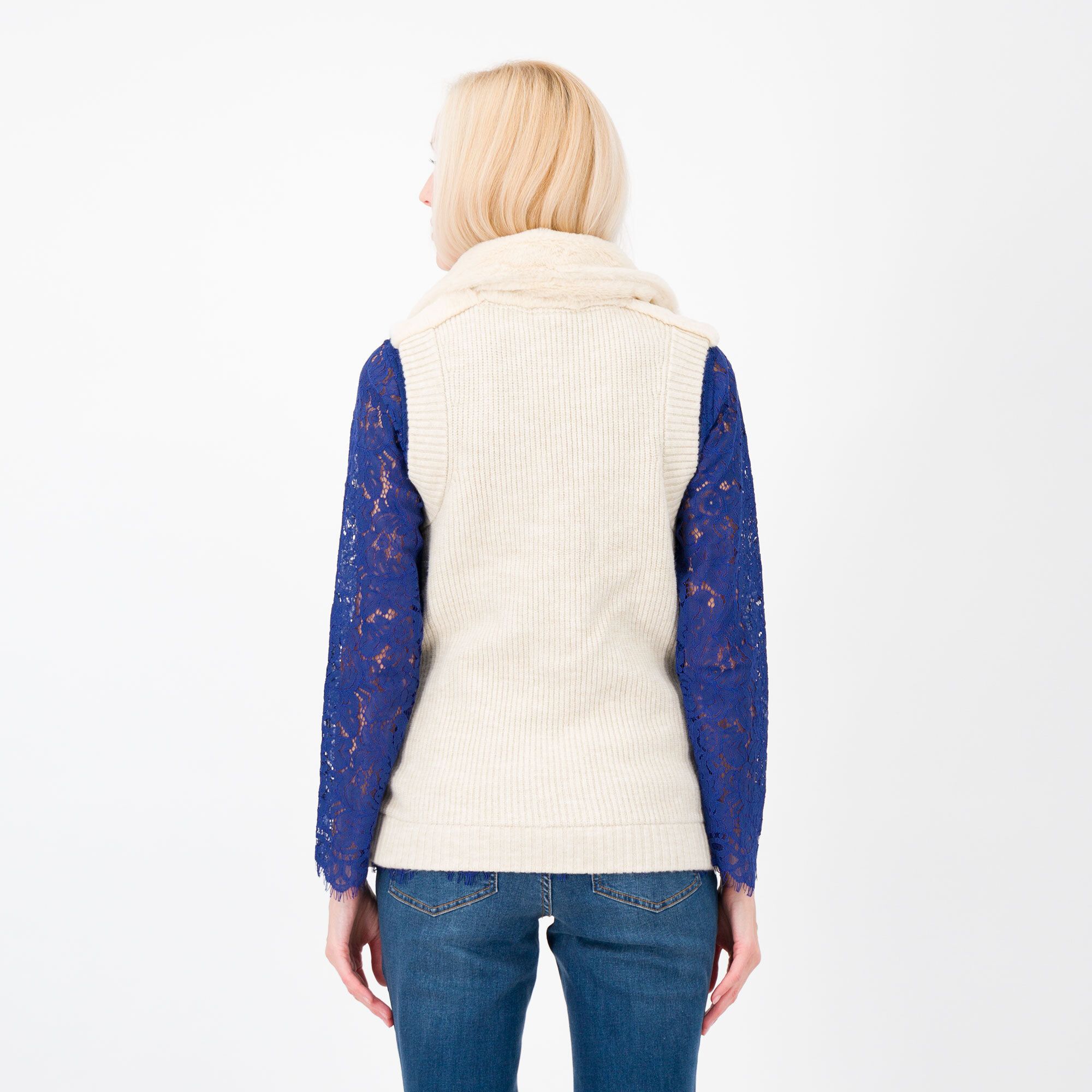 Isaac Mizrahi Live! Gilet In Pelo Sintetico E Maglia A Costine - QVC.it