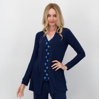 Cuddle Duds
Cardigan con
scollo a V e
bottoni frontali
