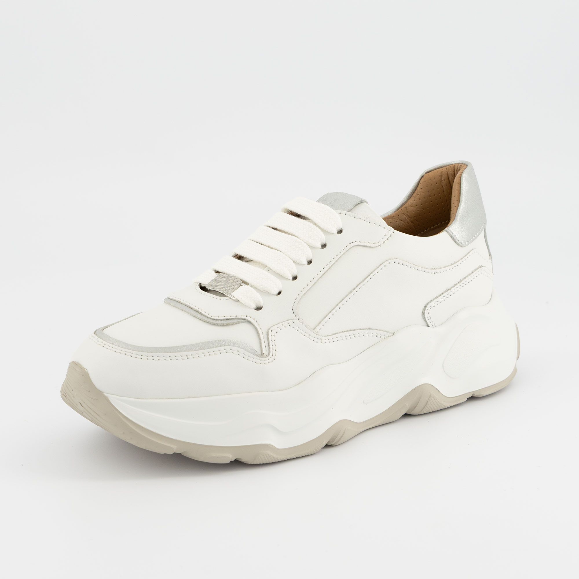 Faire
Sneaker in pelle
con inserti e
suola 5 cm