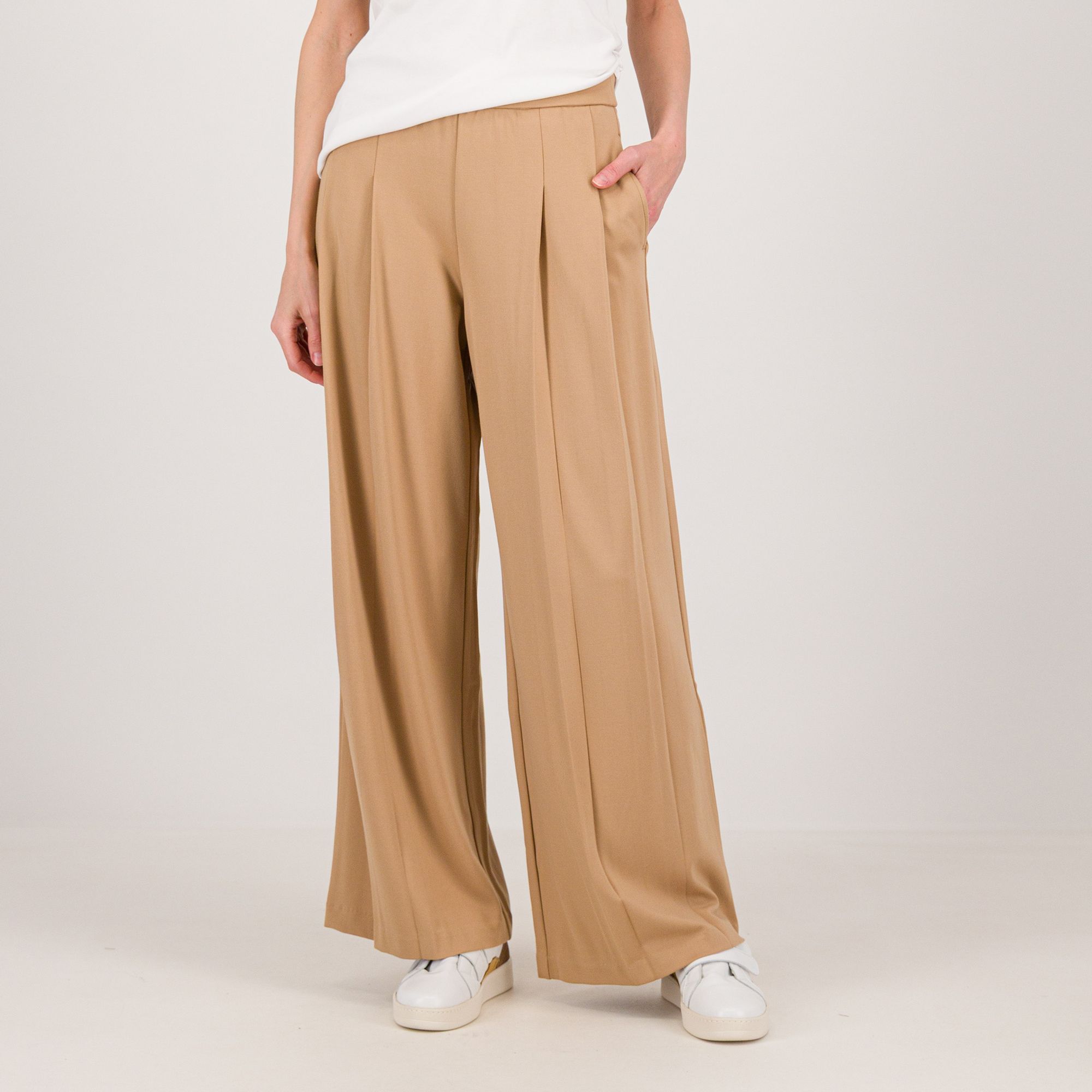 Isaac Mizrahi Live! Pantaloni gamba larga elasticizzati con elastico in vita