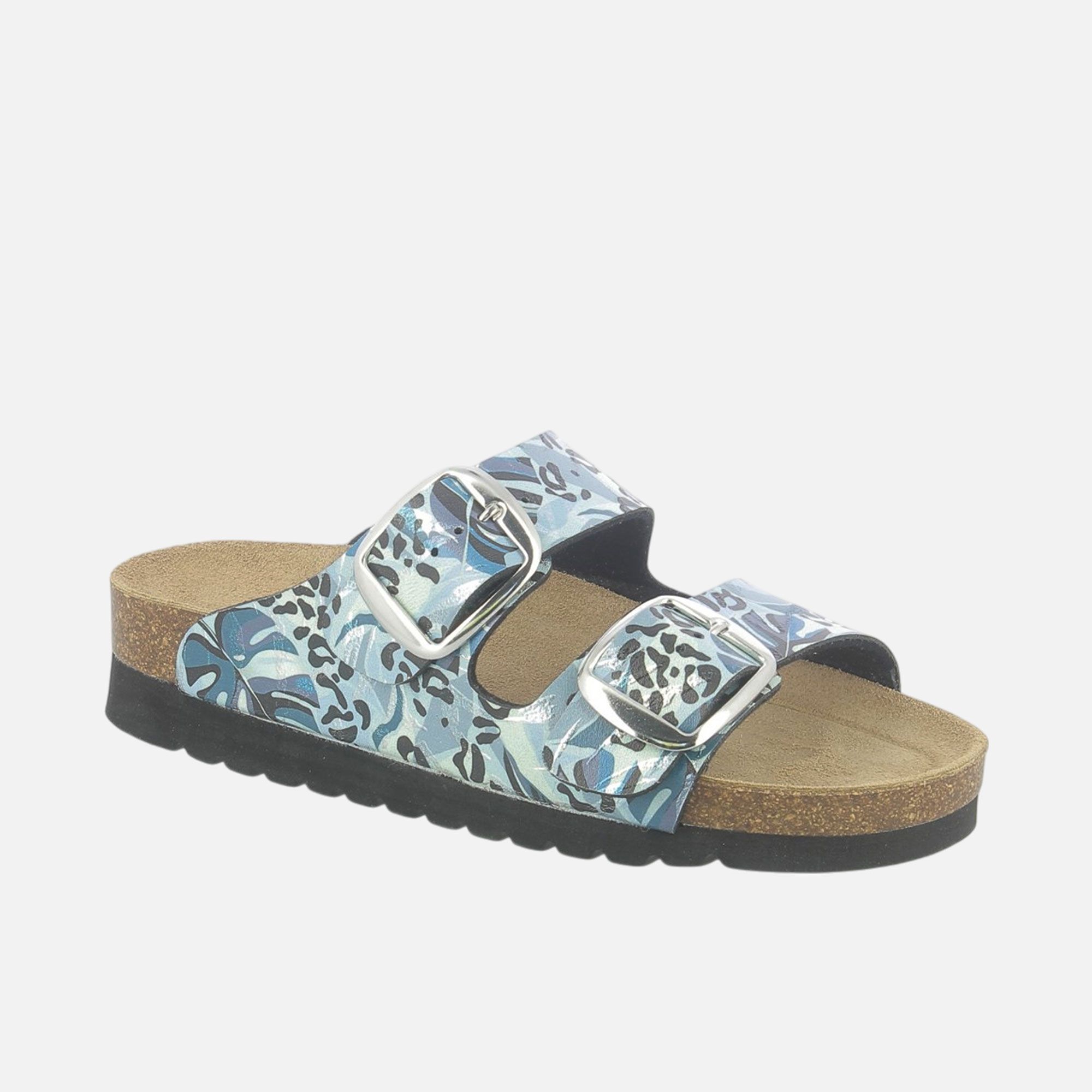 Sanagens
Sandali con stampa 
fantasia e ampie
fasce frontali