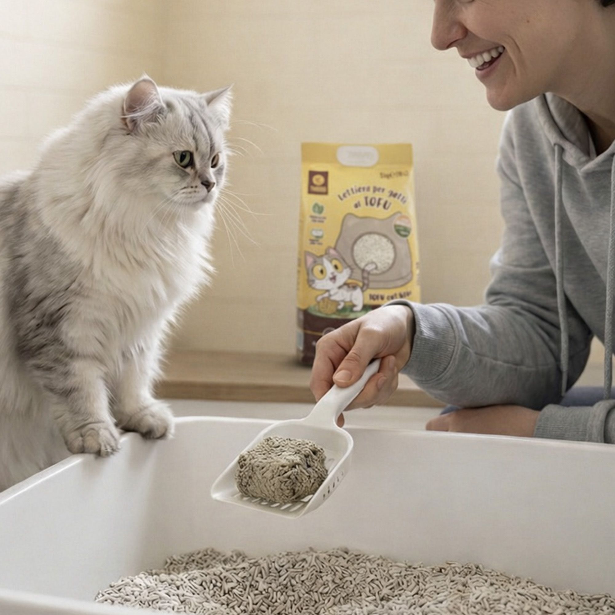 Thoogo
Zampetta Pulita:
lettiera per gatti
al tofu (5 kg)