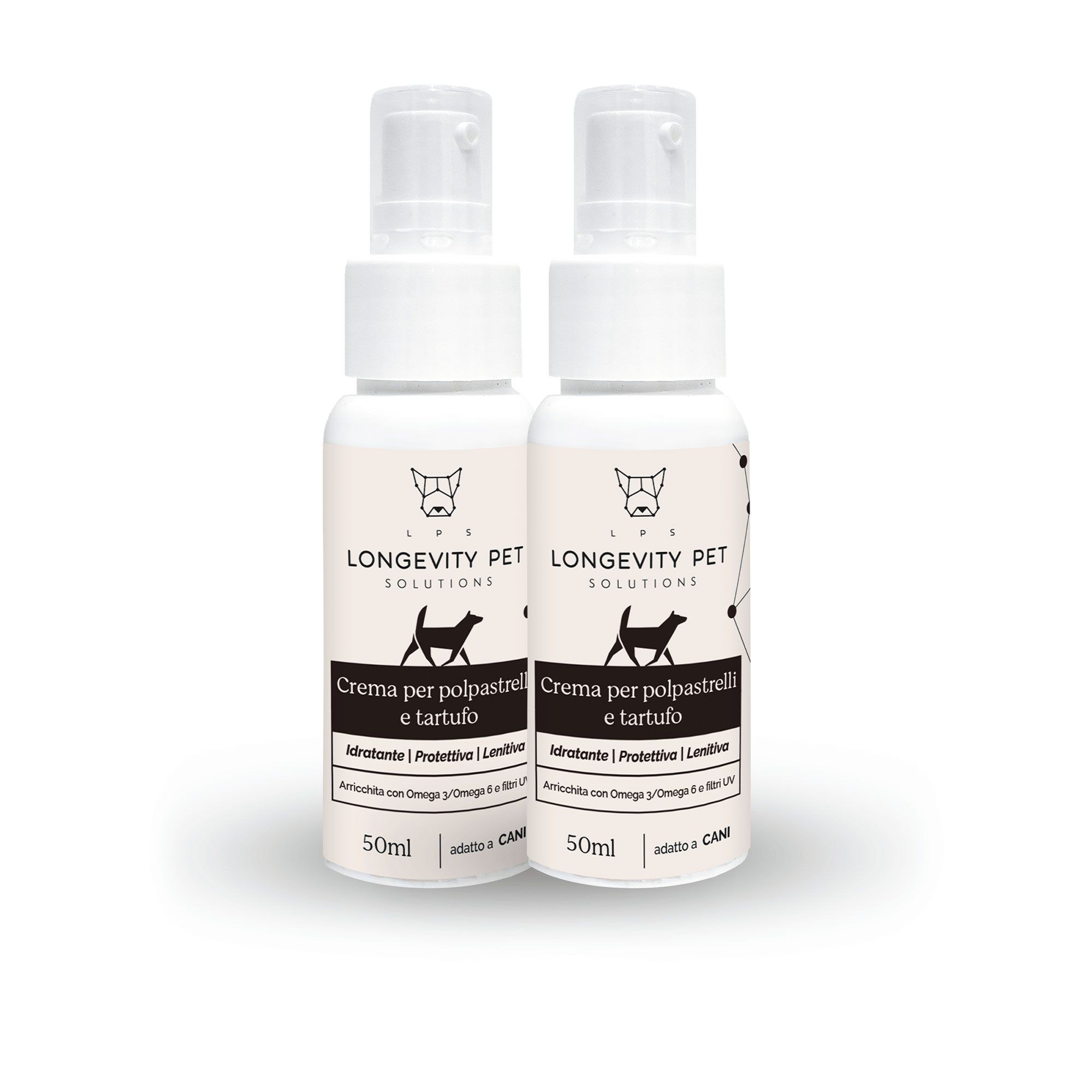 Longevity Pet
Crema per cani
Polpastrelli e
Tartufo (2x50 ml)