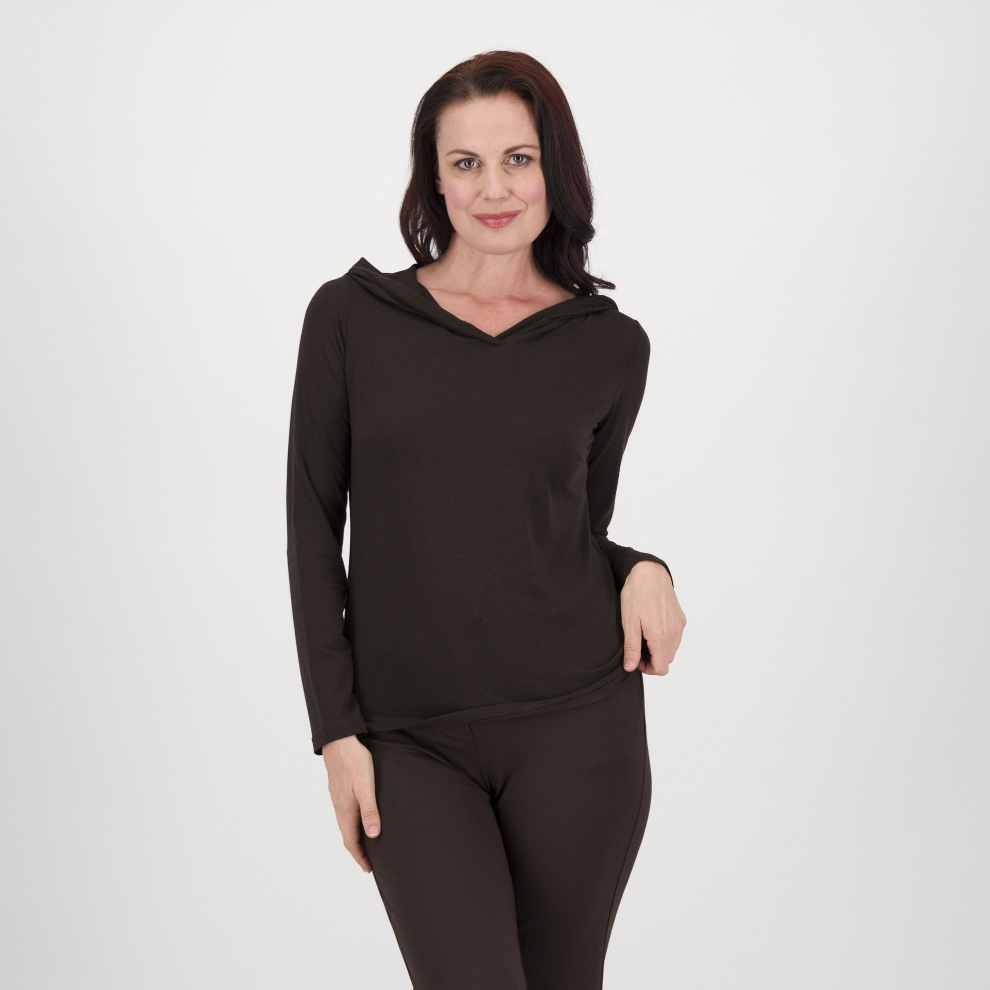 Caterina Lancini
Maglia con scollo
a V e cappuccio