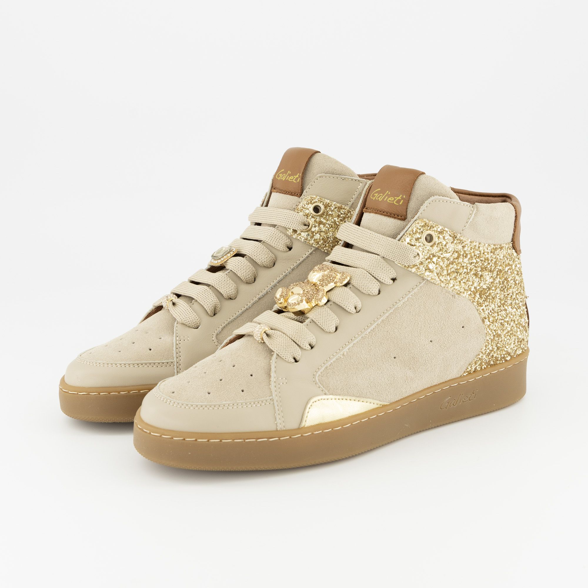 Galieti
Sneaker alte
in pelle
con inserti