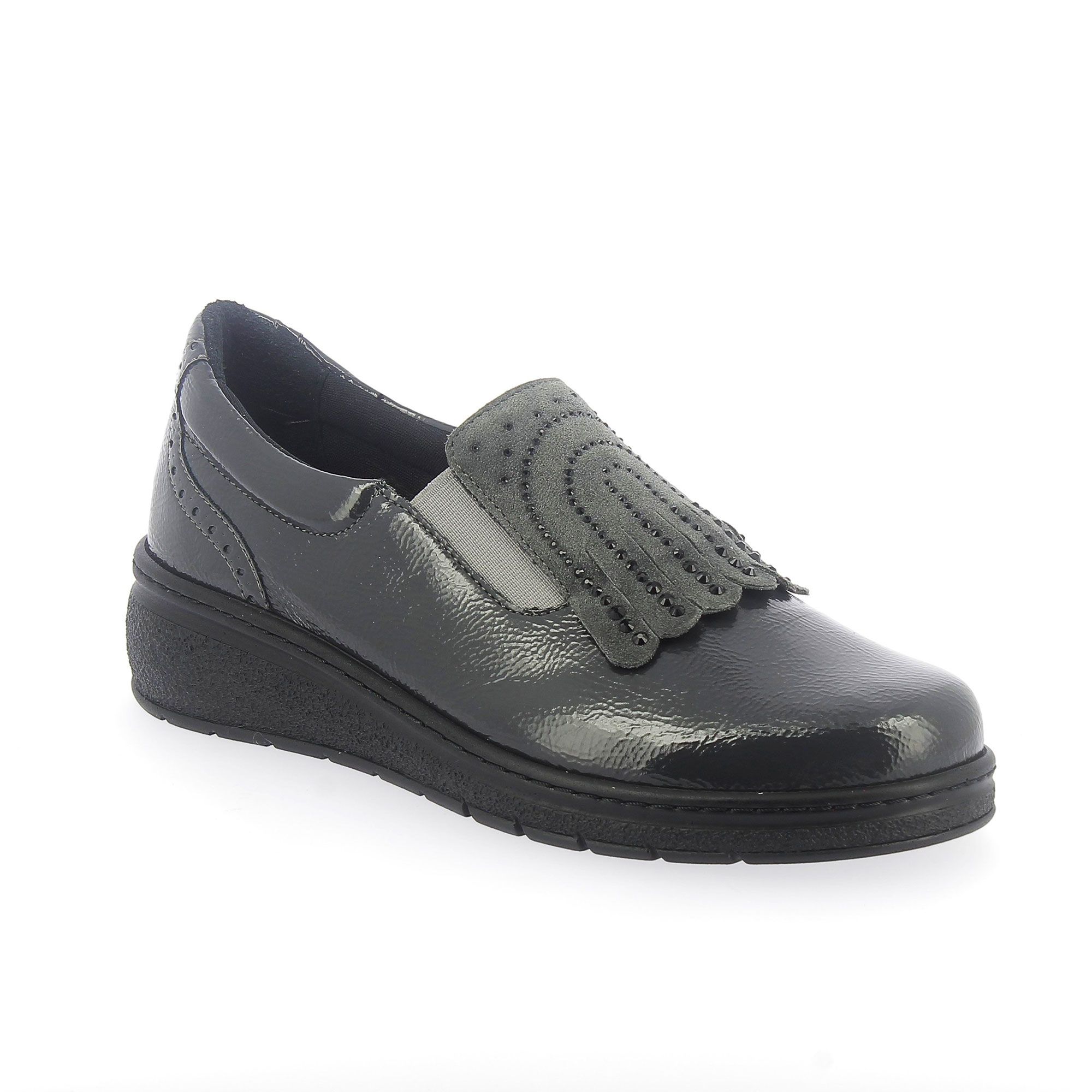 Sanagens
Mocassini con frange
e strass,
suola 3,5 cm