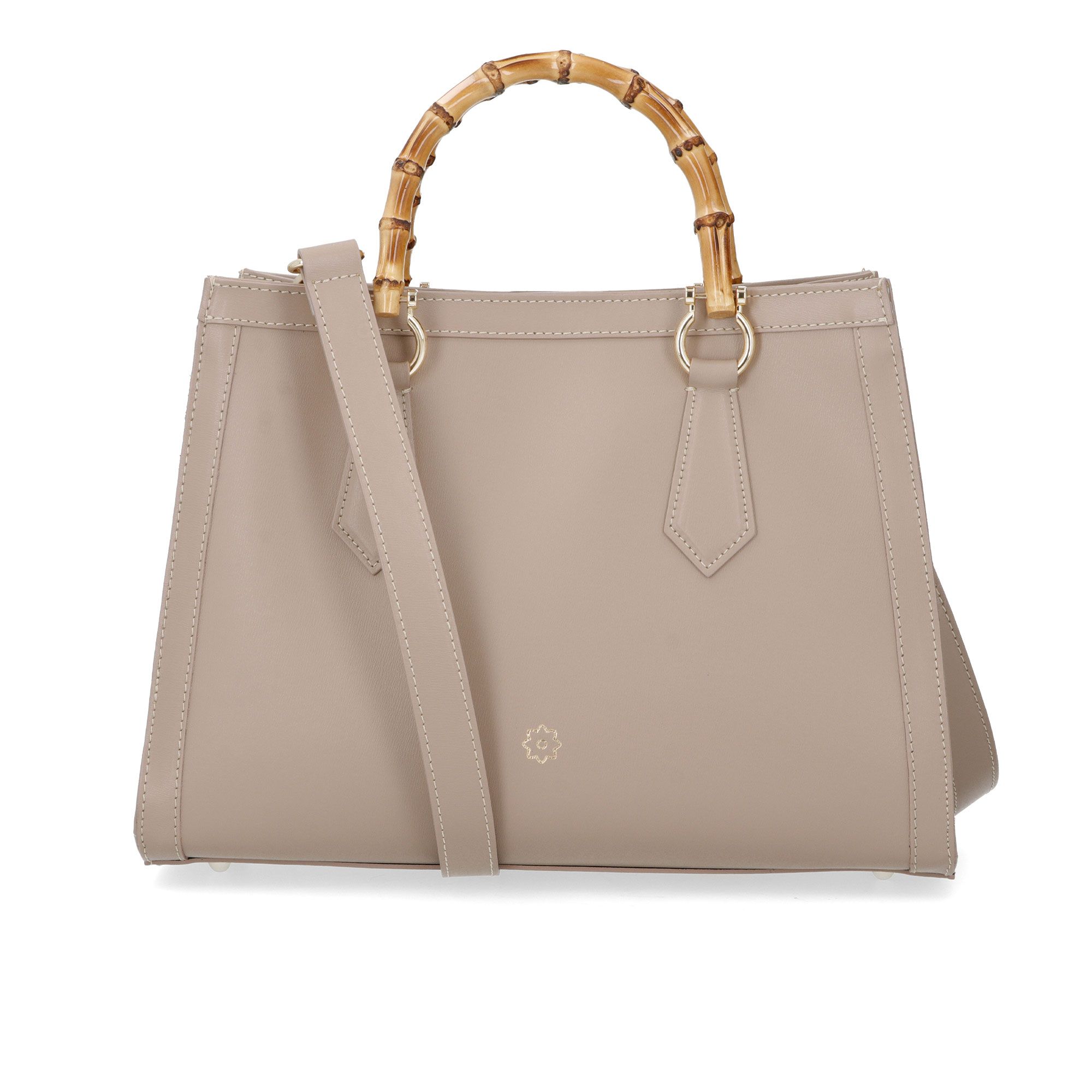 Elba Tuscany
Borsa a mano
in pelle Patresi
con manici in bambù