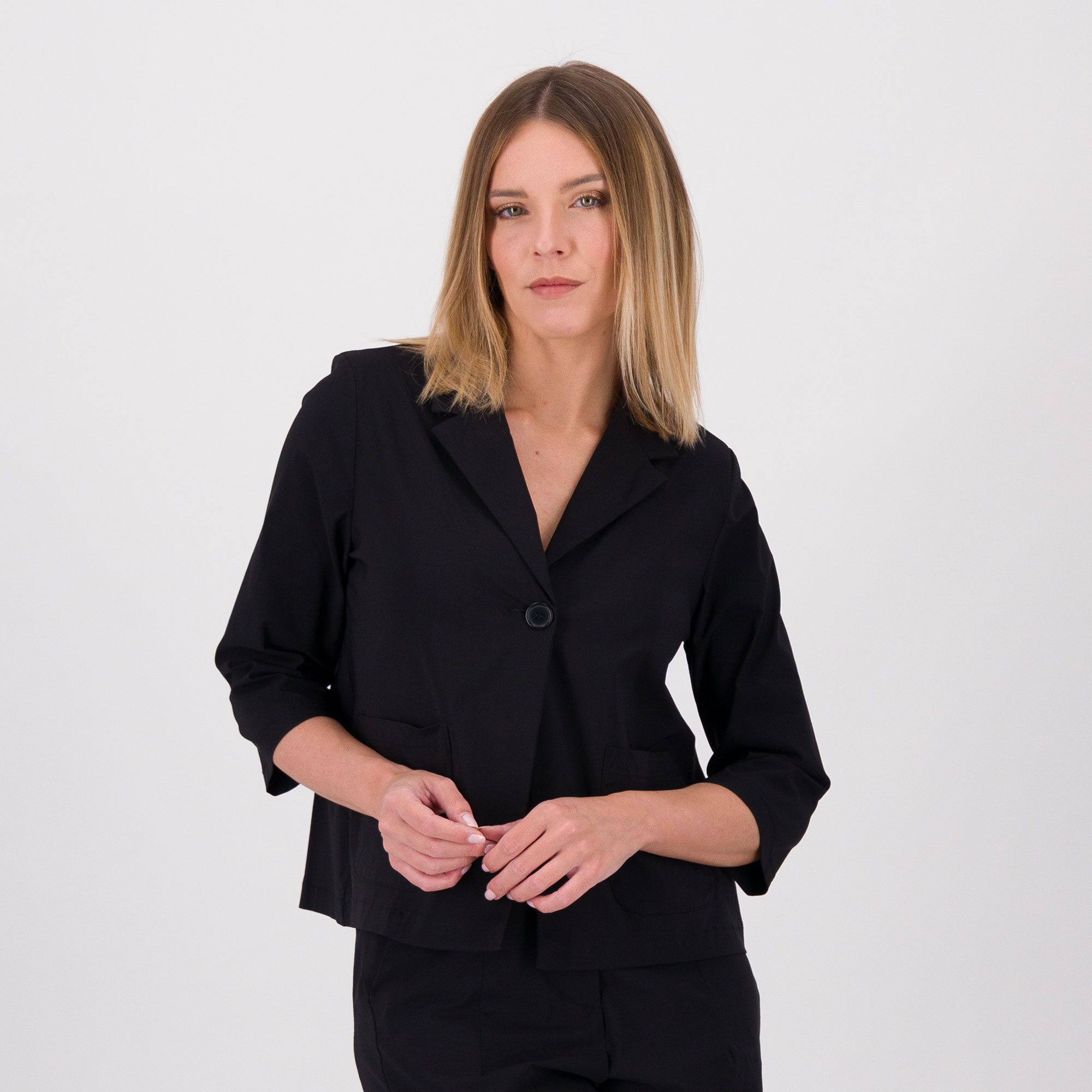 Image of LUCREZIA SCIORTINO Blazer a un bottone in tessuto super stretch061