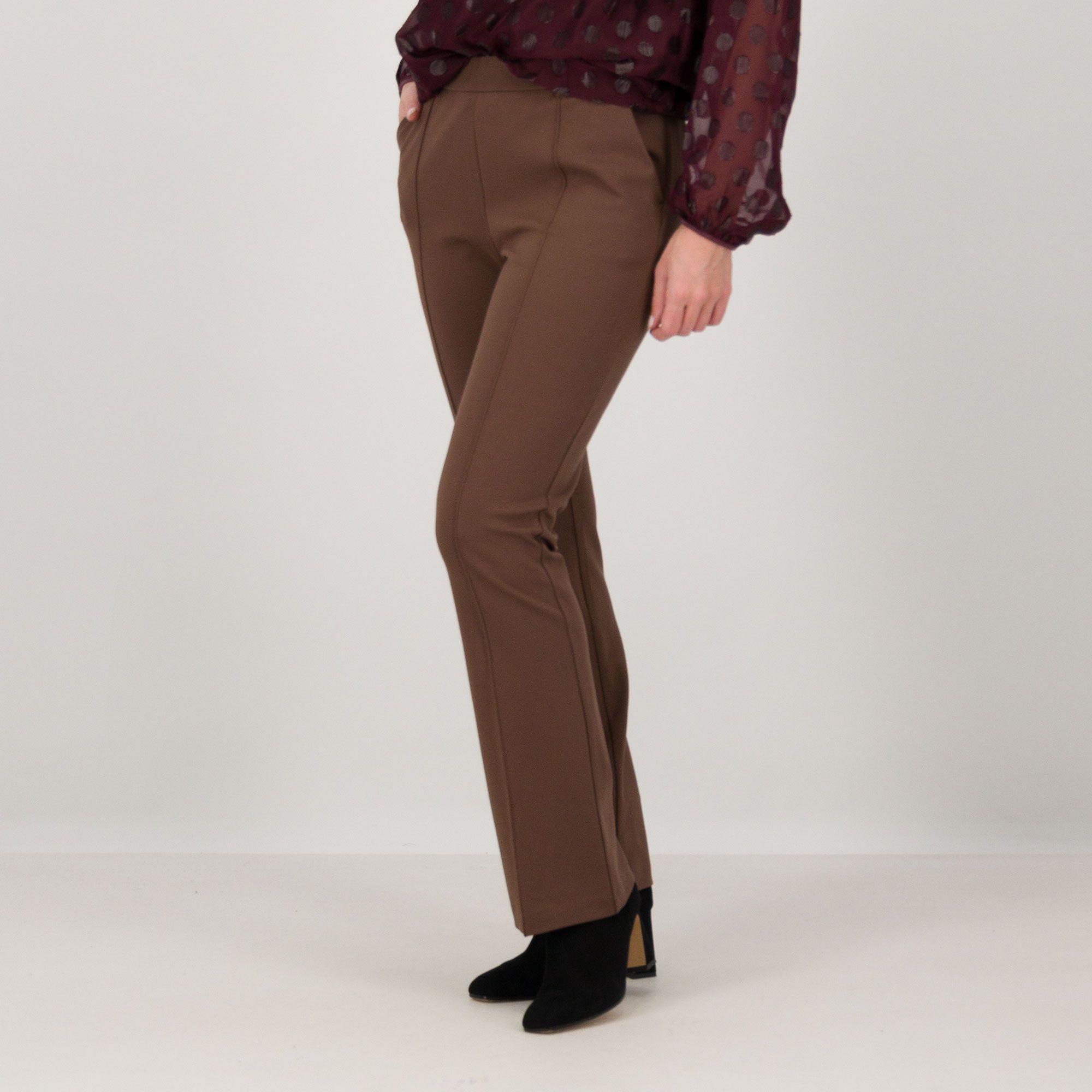 Image of Isaac Mizrahi Live! Pantaloni bootcut con elastico in vita061