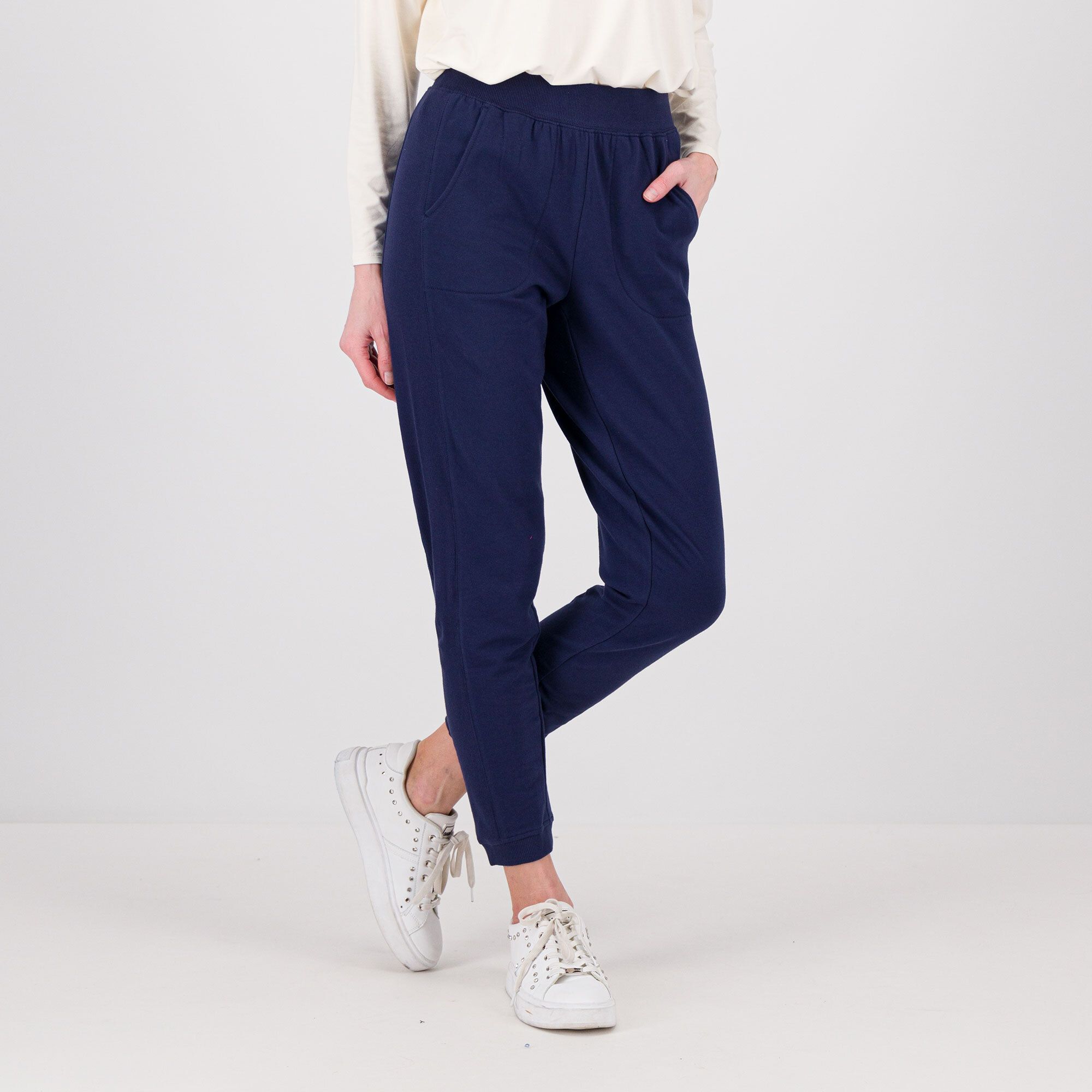 Image of Denim & Co Pantaloni jogger in jersey di cotone061