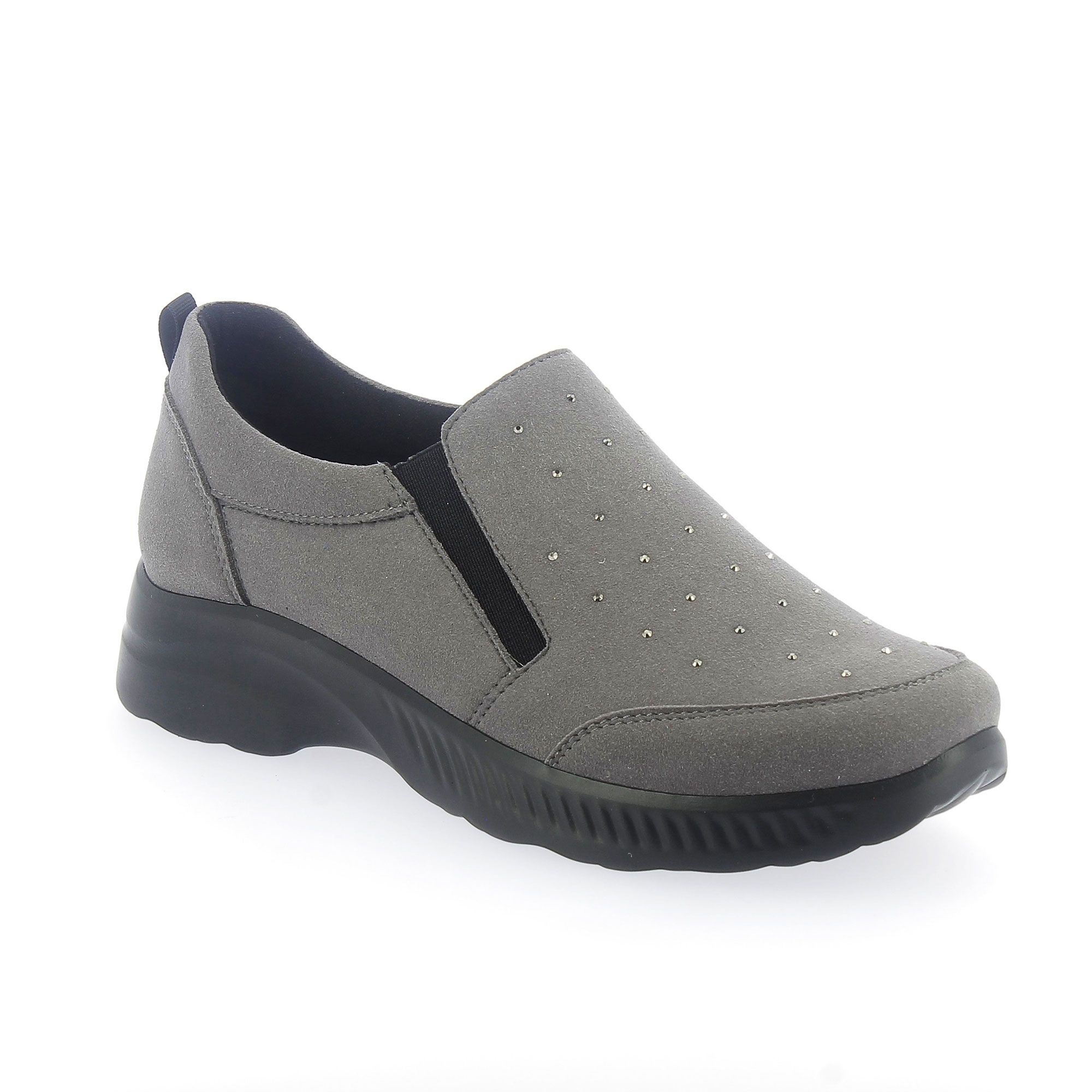 Sanagens
Slip-on effetto
scamosciato con
strass e suola 3,5 cm