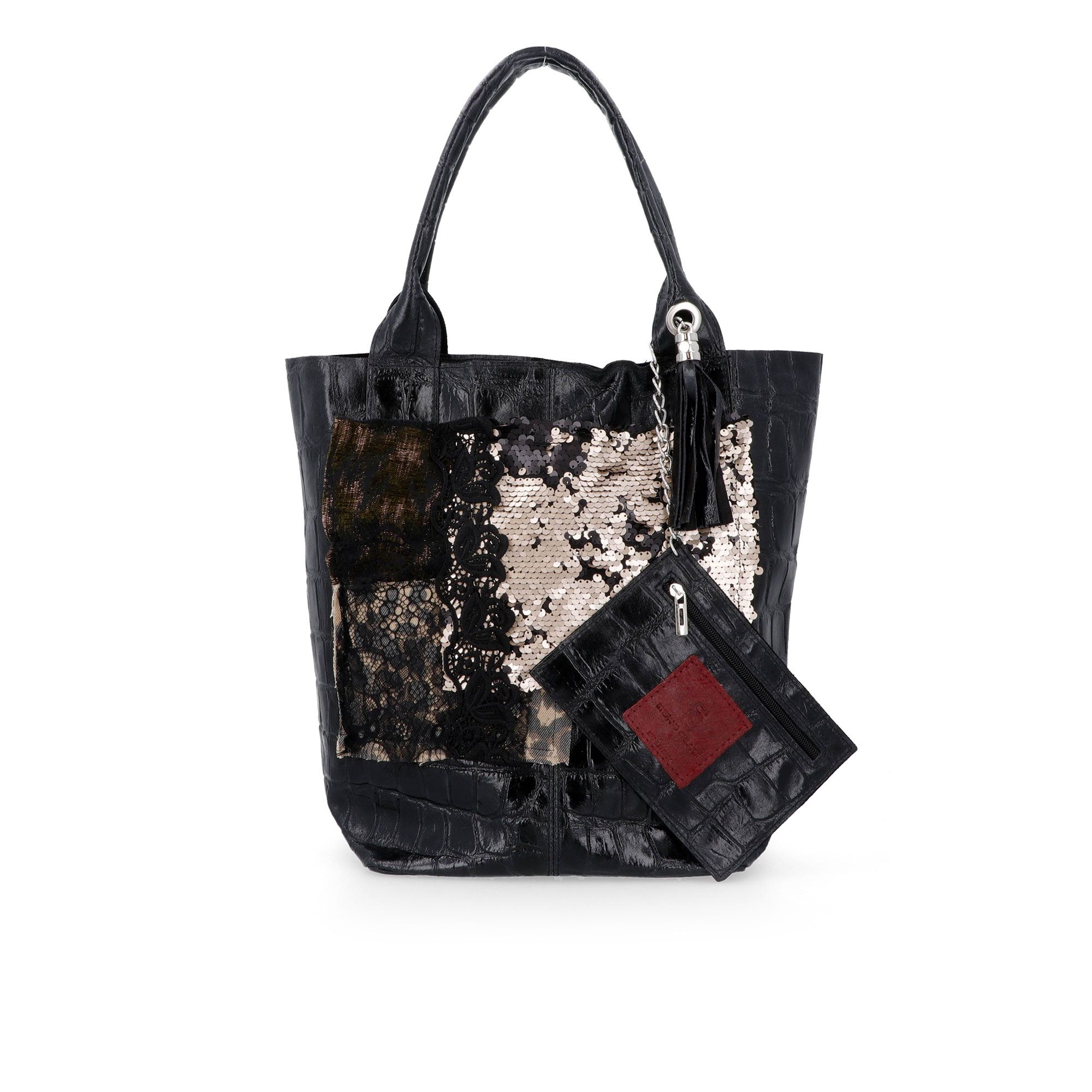 Stefano Ghilardi
Borsa shopper
in pelle stampa cocco
con applicazioni
