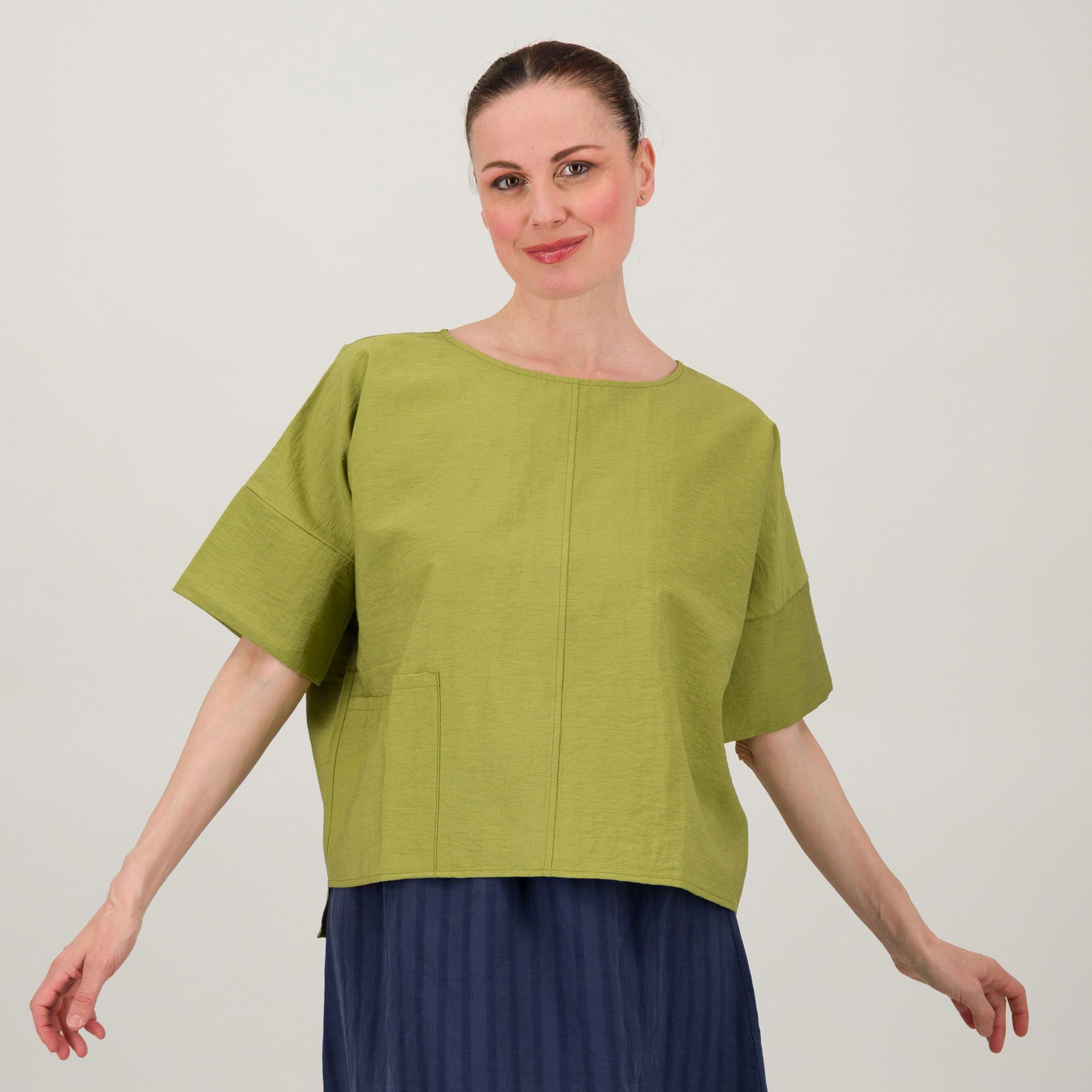 M’ama
Blusa con scollo
a barchetta a
maniche lunghe