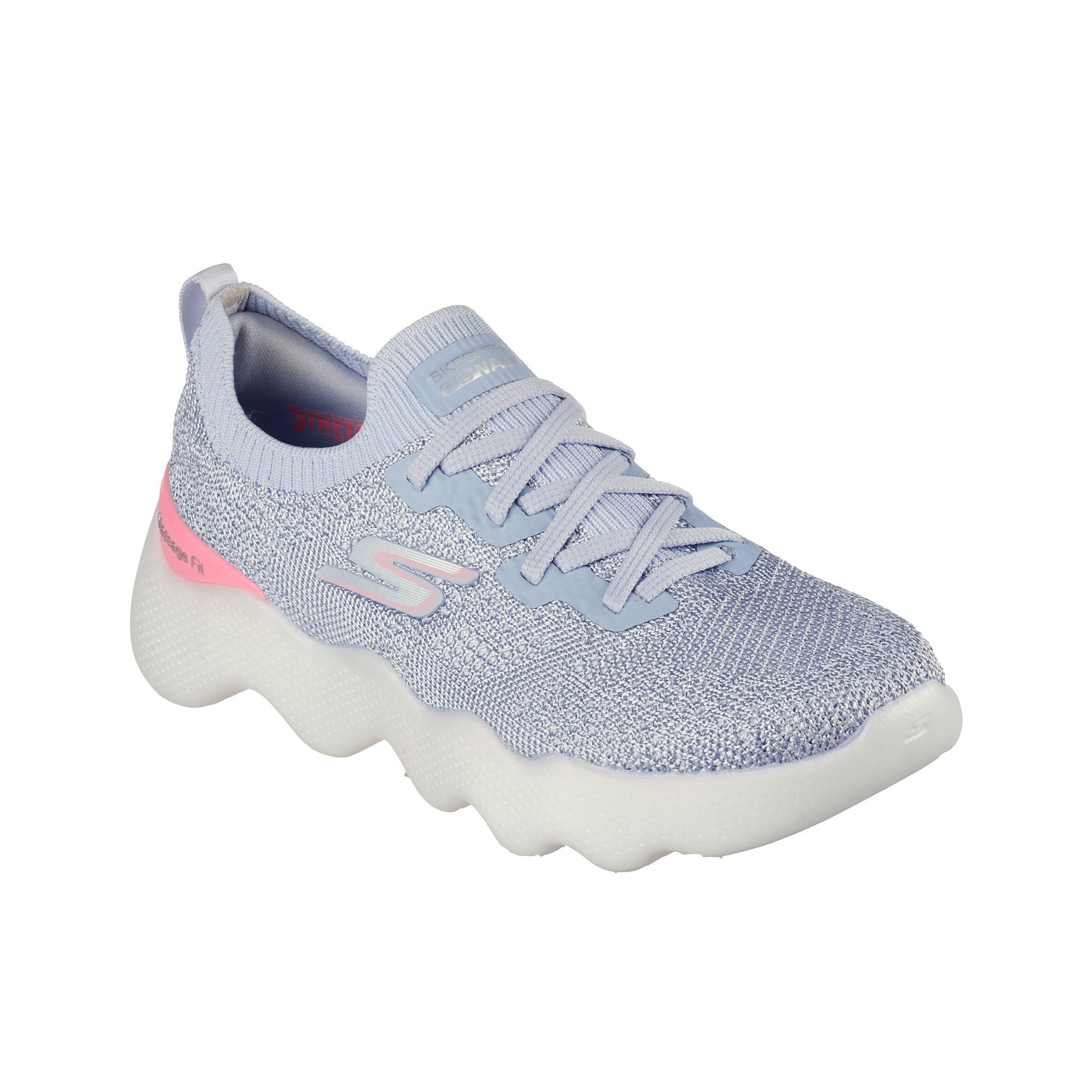 QVC Skechers Slip on Massage Fit Effetto brillantinato Lacci decorativi