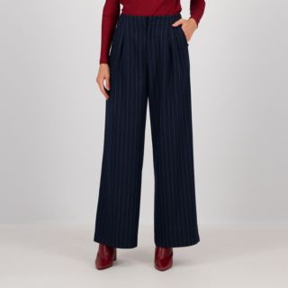 PALAZZO MODA
Pantaloni ampi
in flanella gessata
misto viscosa