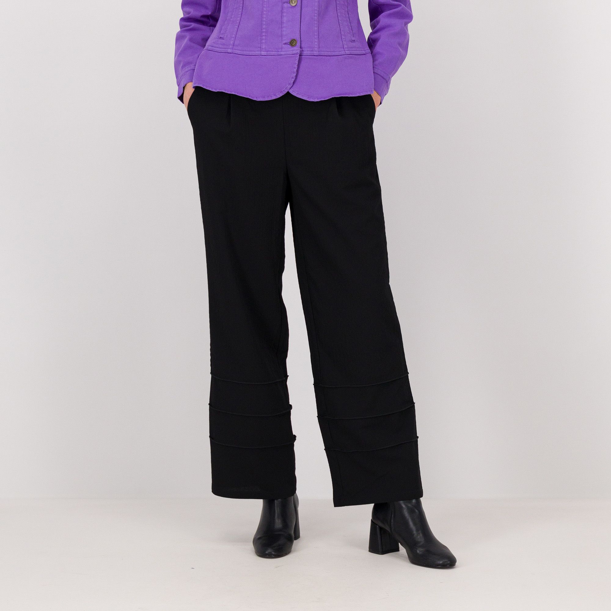 Image of Nina Leonard Pantaloni pull-on a gamba ampia061