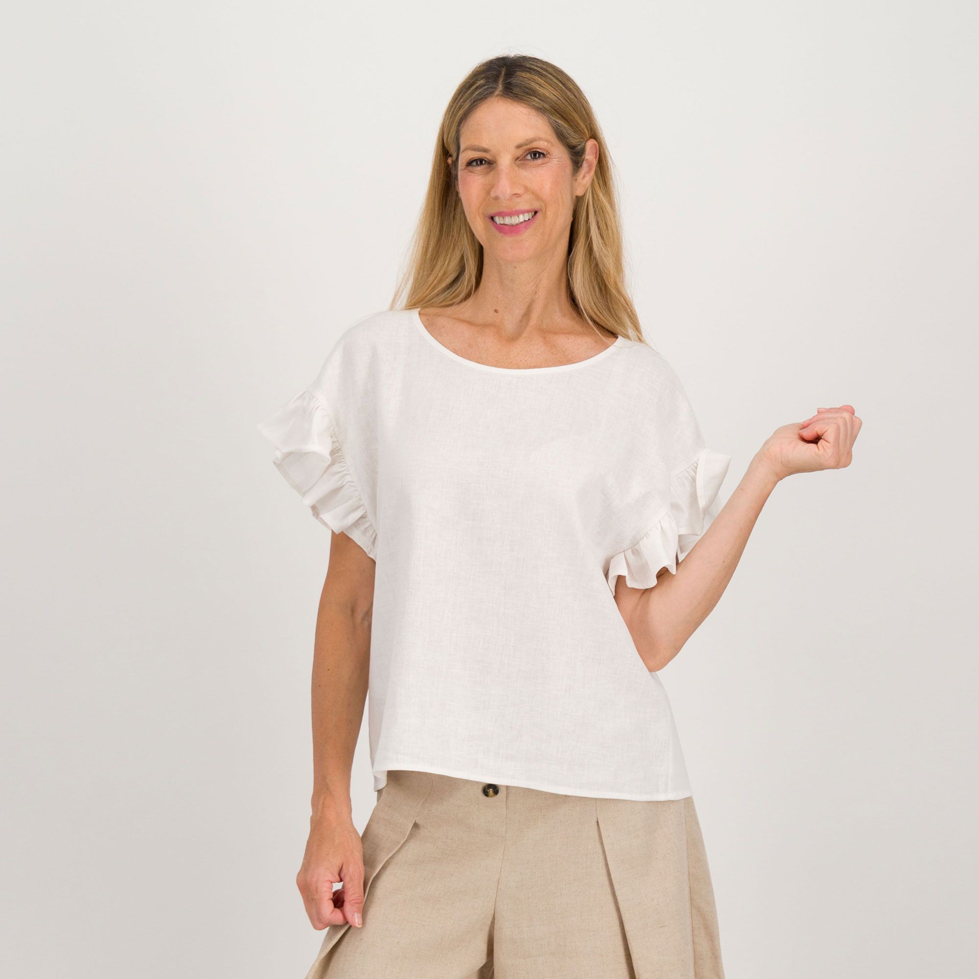 Olly Doo
T-shirt in misto
lino e viscosa