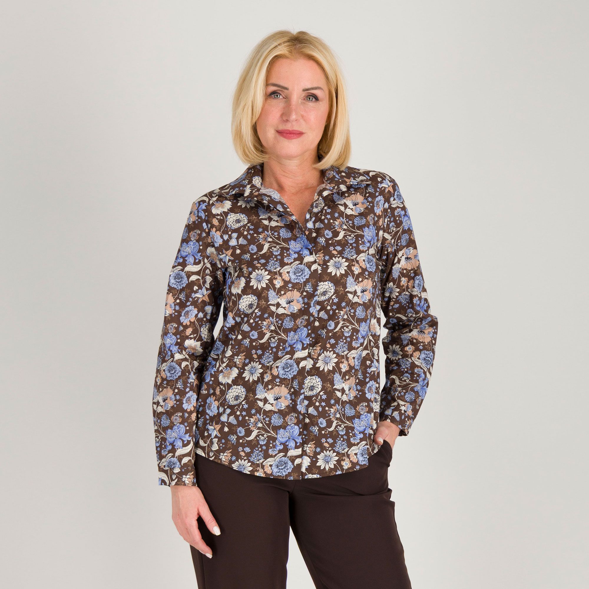 Enjoy Camicia in mussola di cotone fantasia